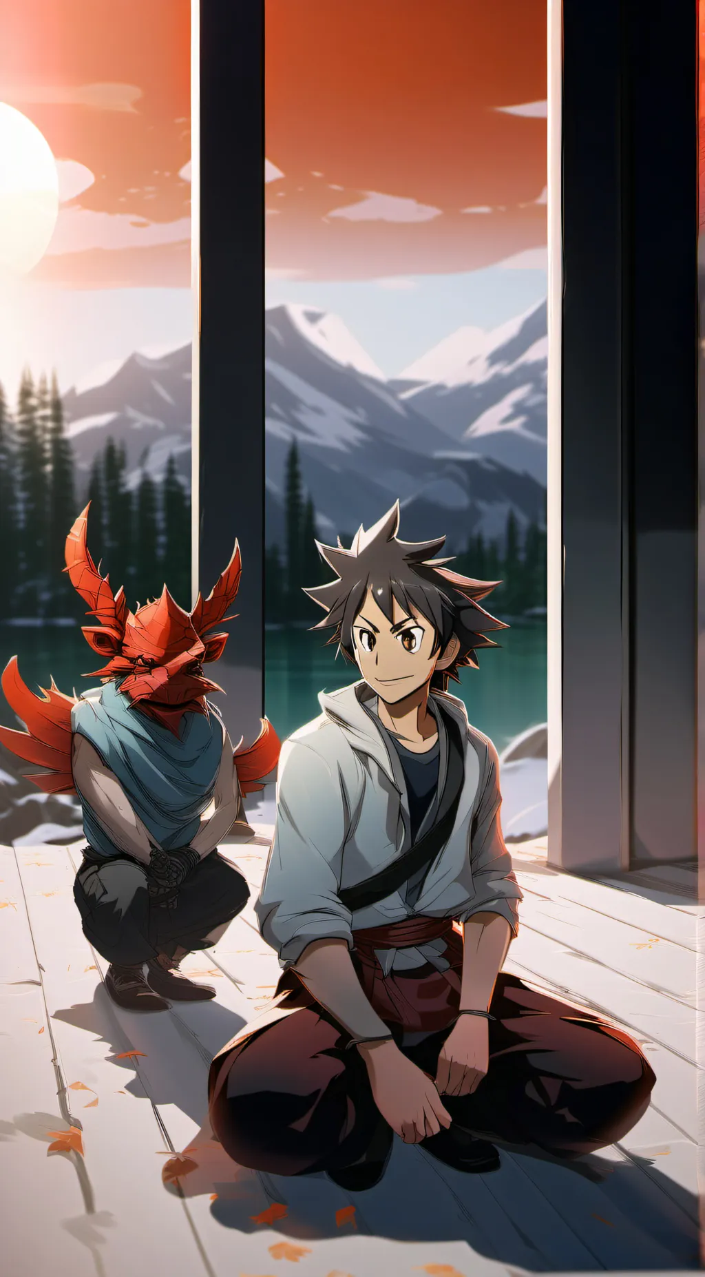 ai character: Goh and Ash background