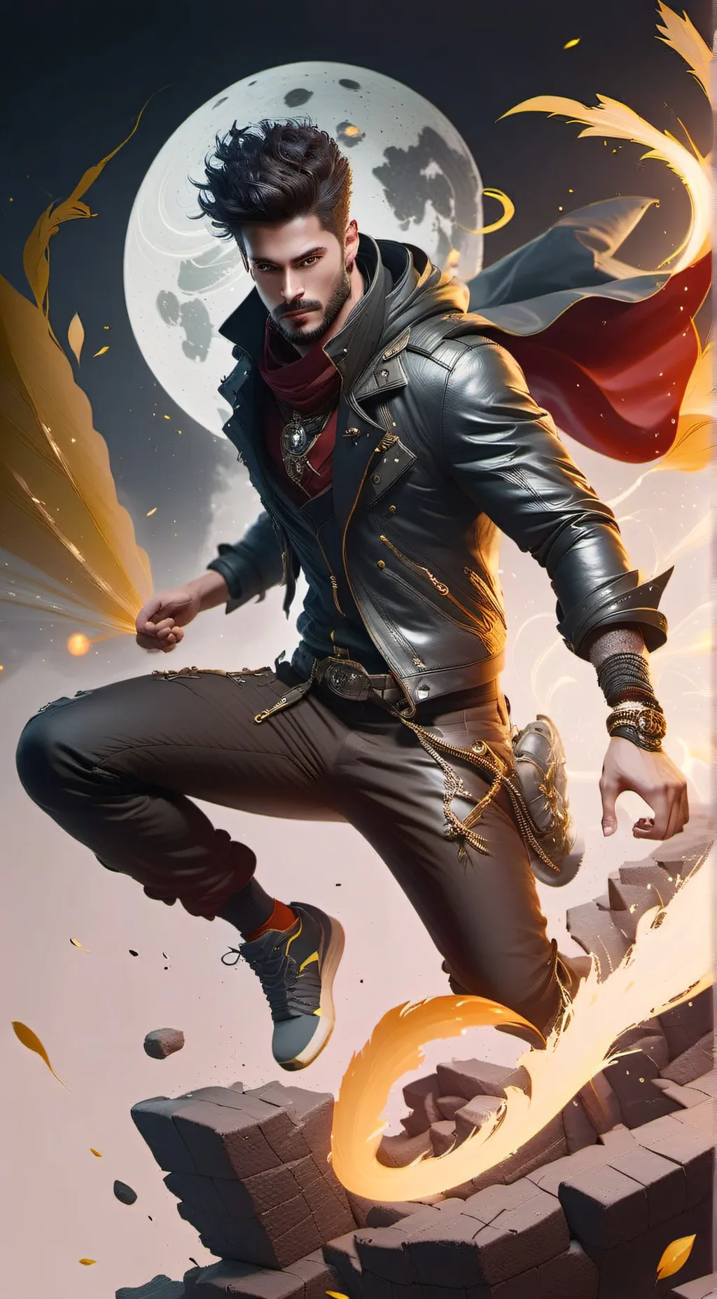 ai character: Conner White background