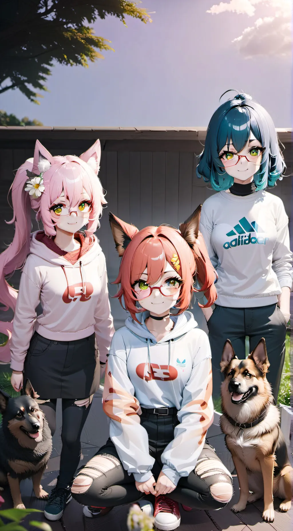 ai character: Lilliann & Flare background