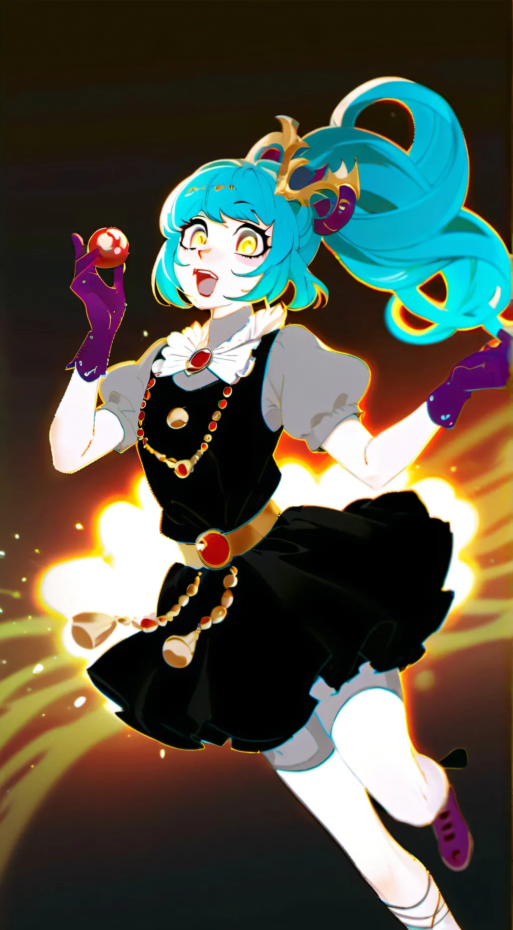 ai character: Amber background