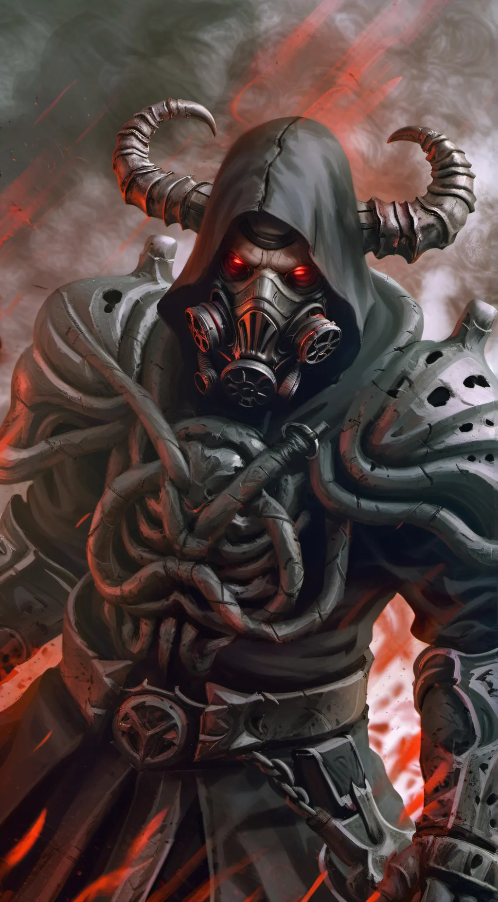 ai character: black mammoth  background