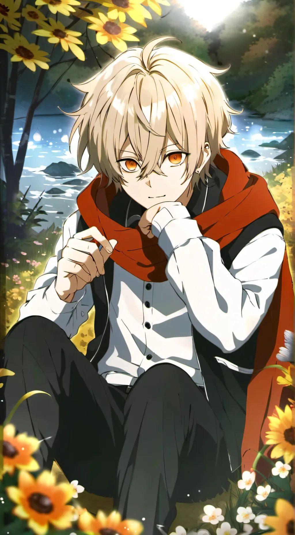 ai character: katsuki bakugo  background