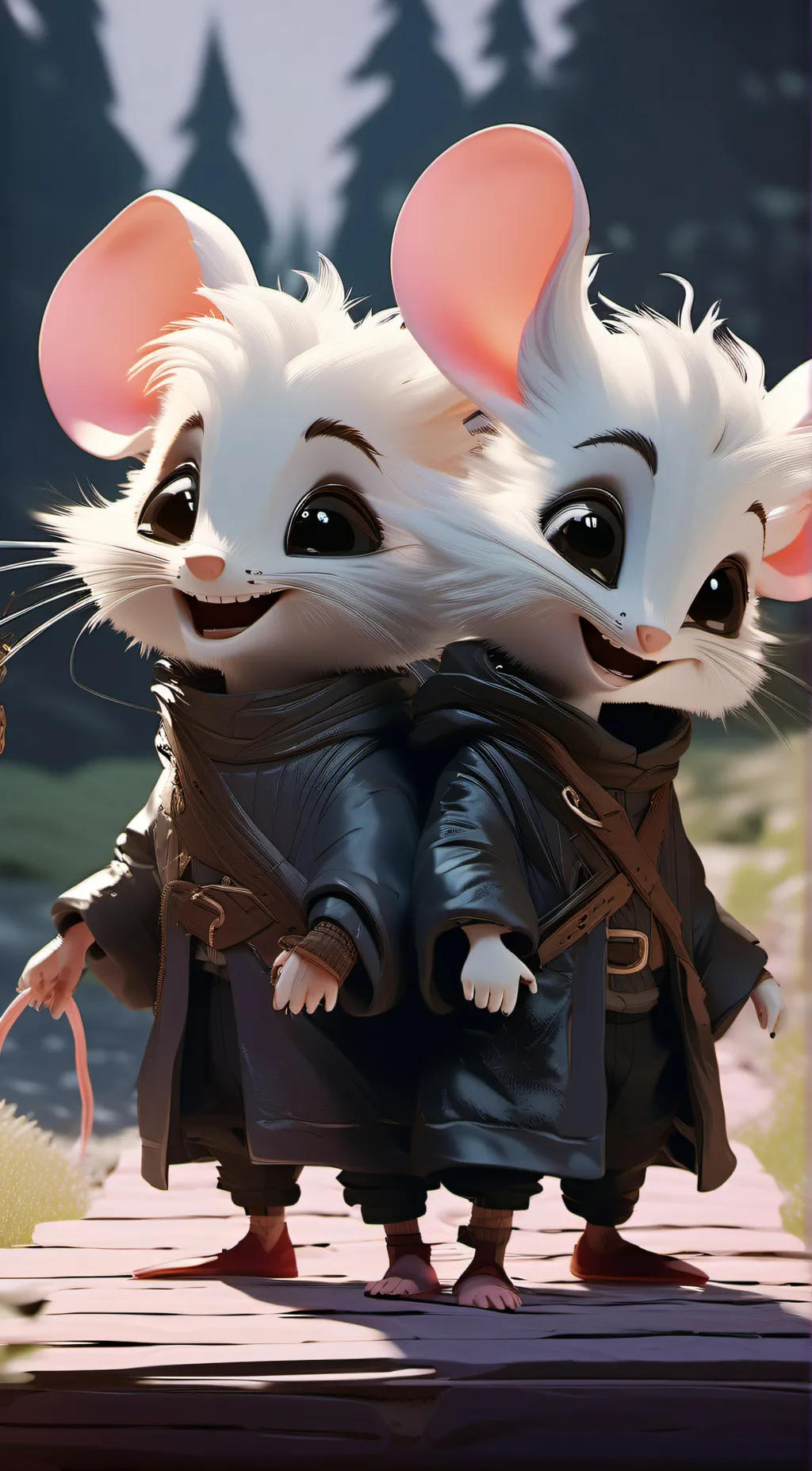 ai character: moody and keekee   background