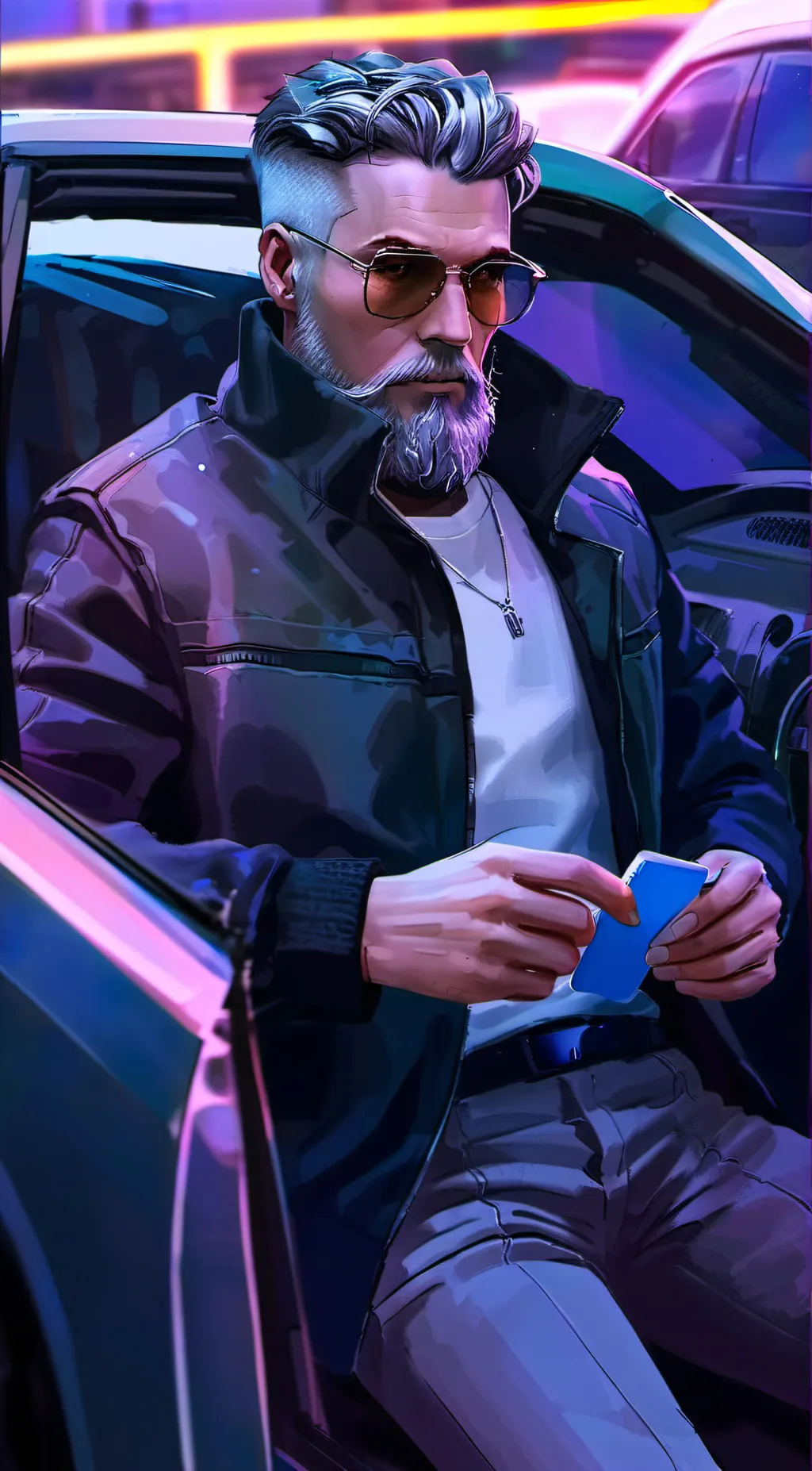 ai character: Rich man background