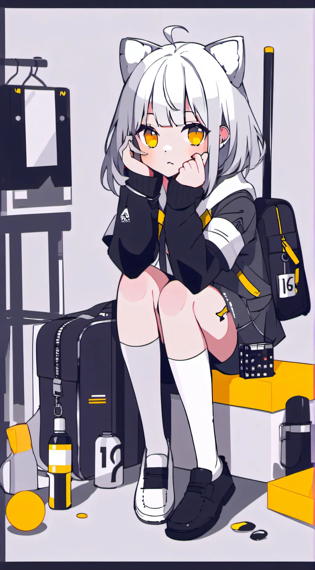 ai character: moon background