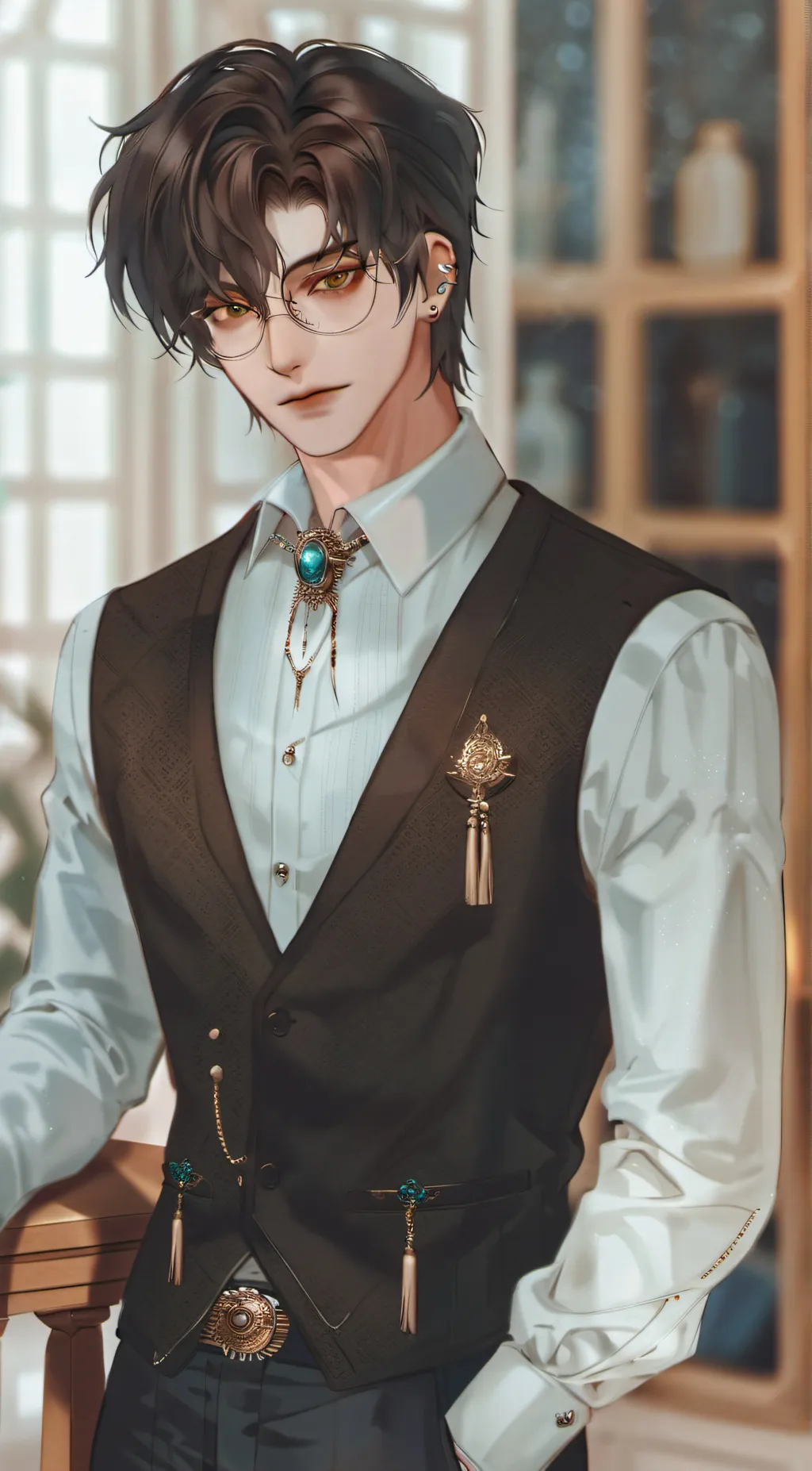 ai character: Christopher  background