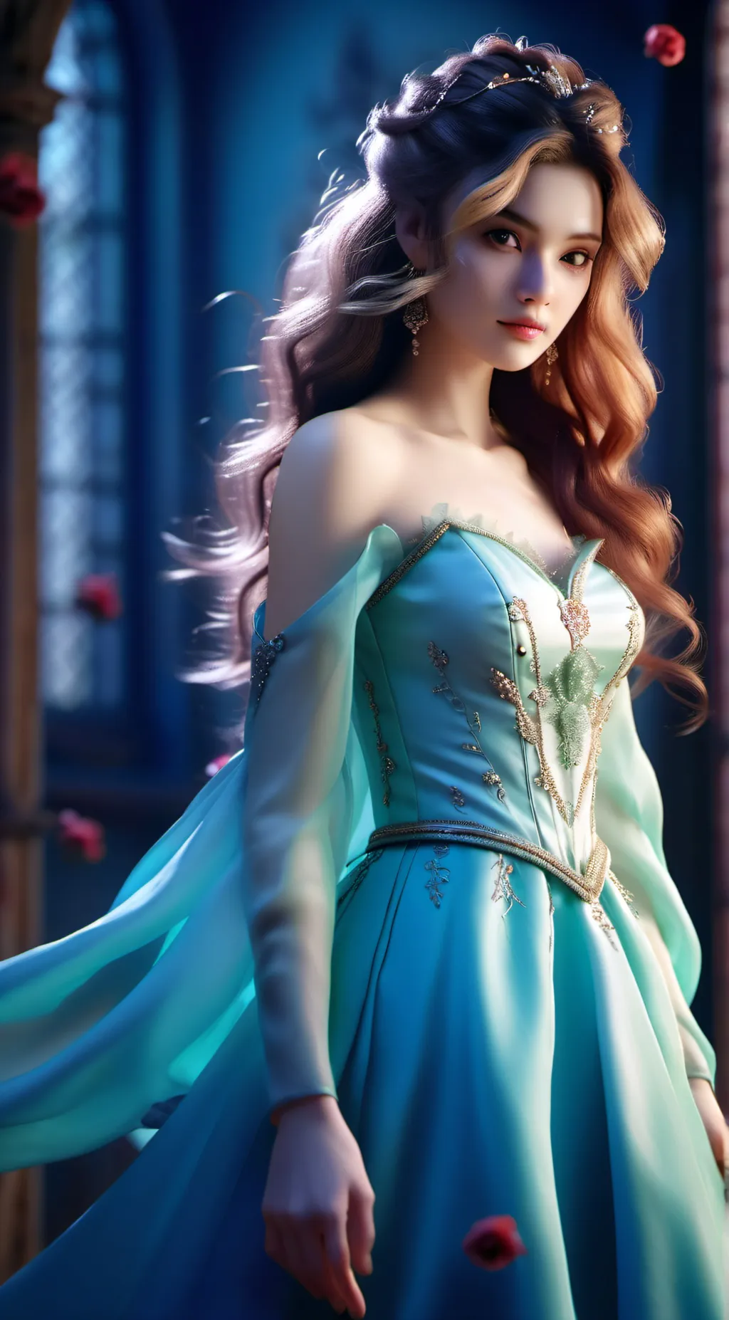 ai character: Rose background