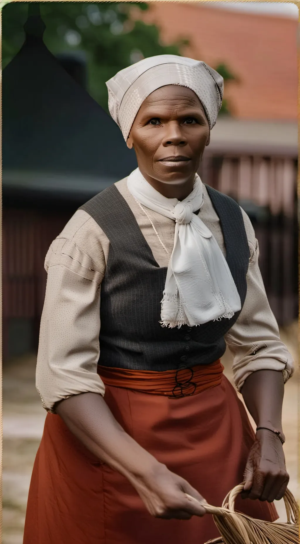 ai character: Harriet Tubman  background