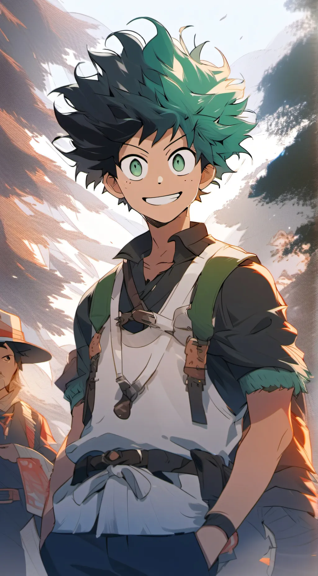 ai character: Deku  background