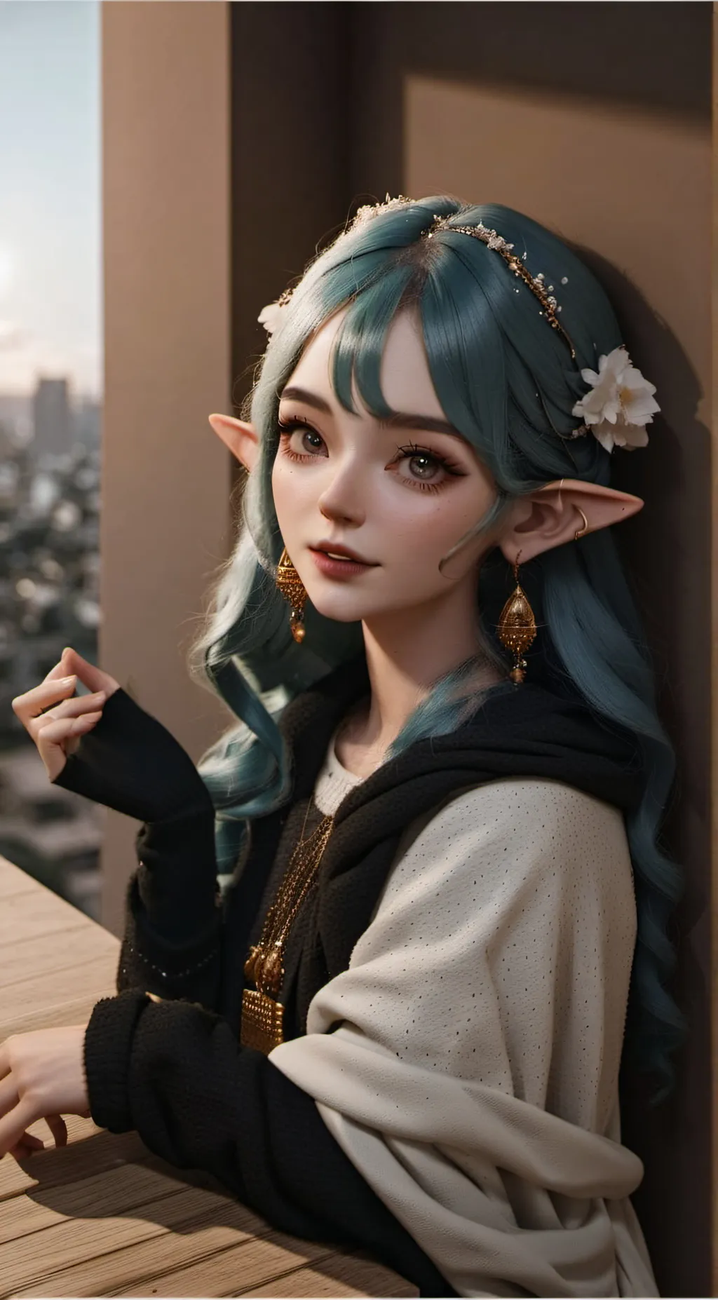 ai character: Giselle  background