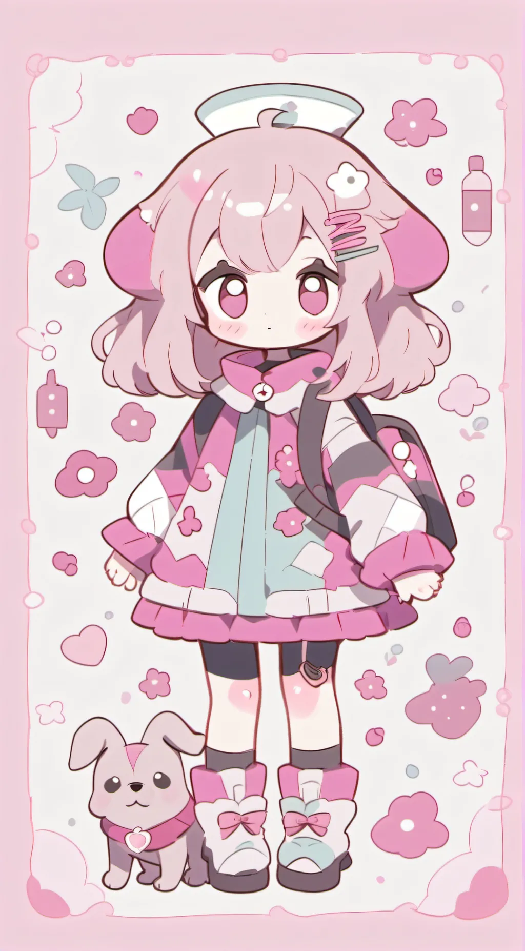 ai character: PinkTwilightDog background