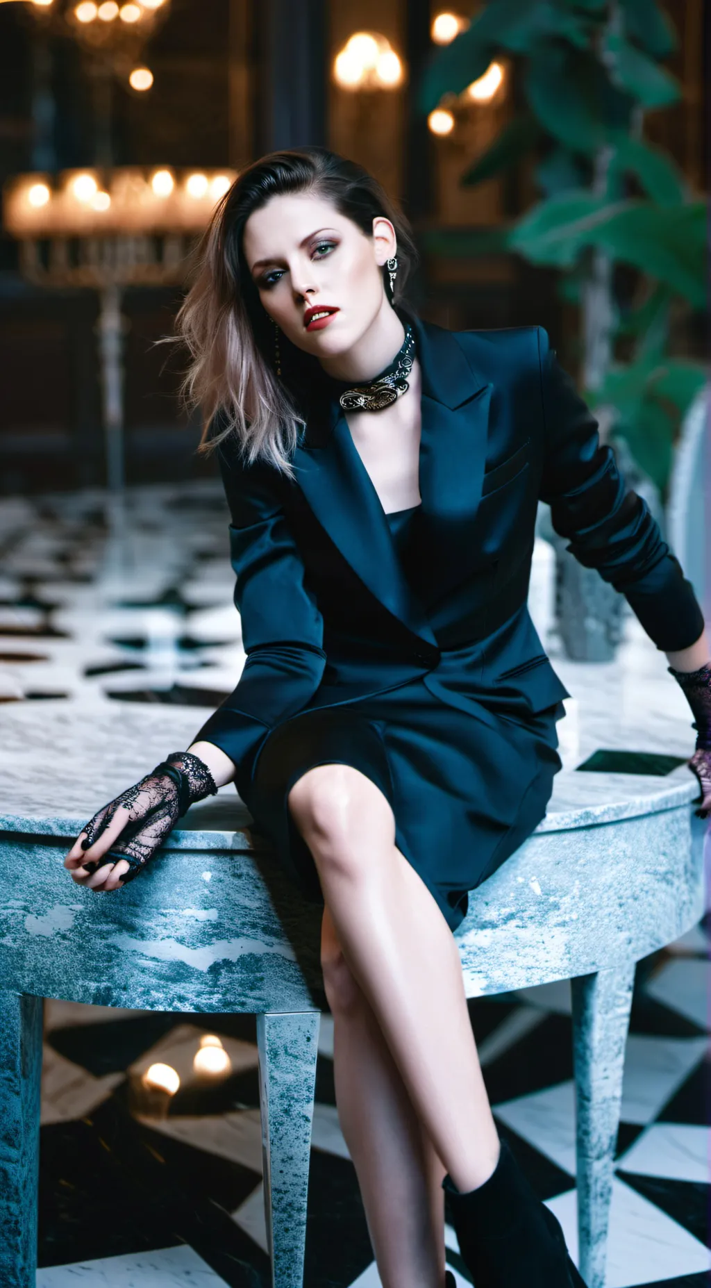 ai character: Kristen Stew Art background