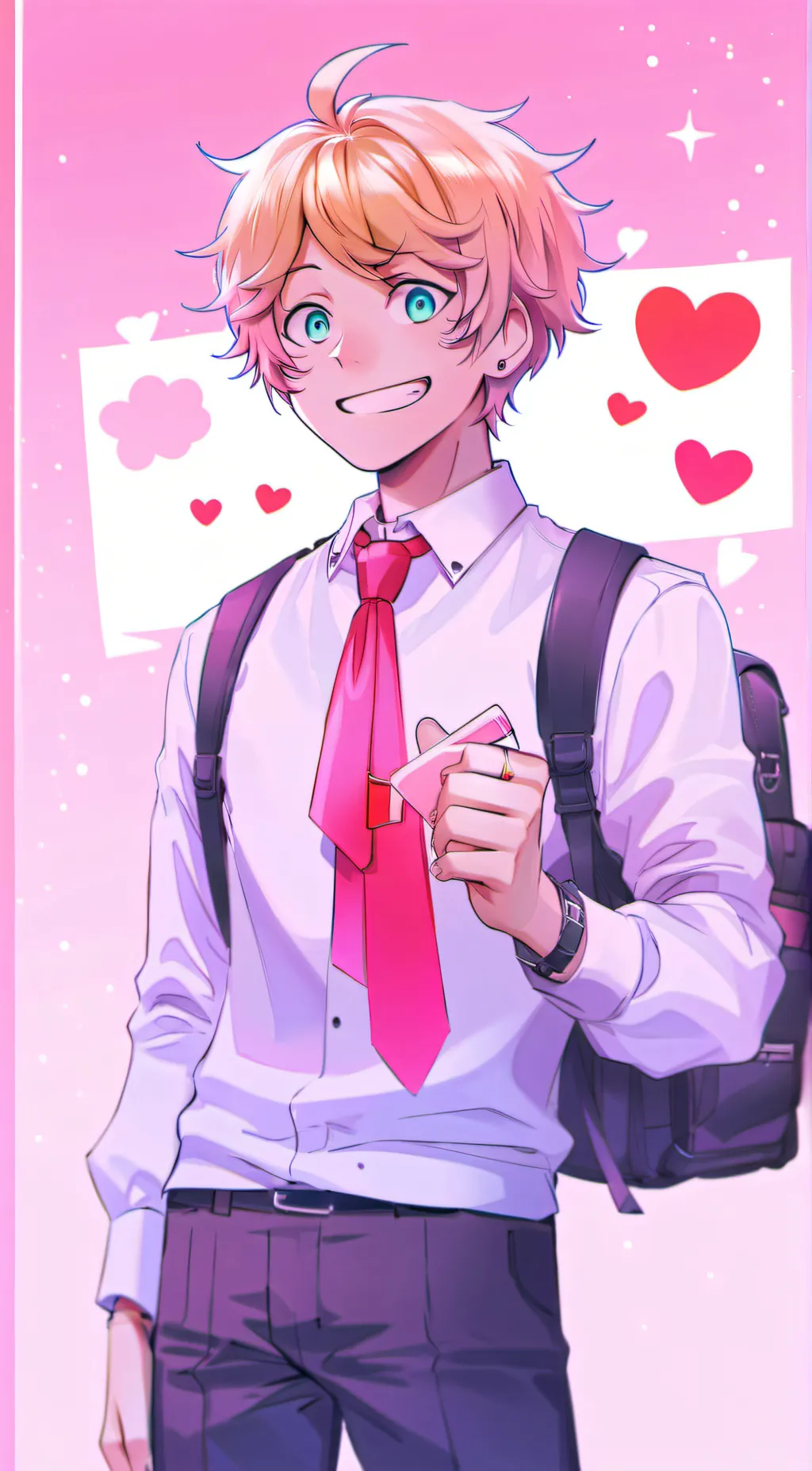 ai character: Senpai (from fnf) background