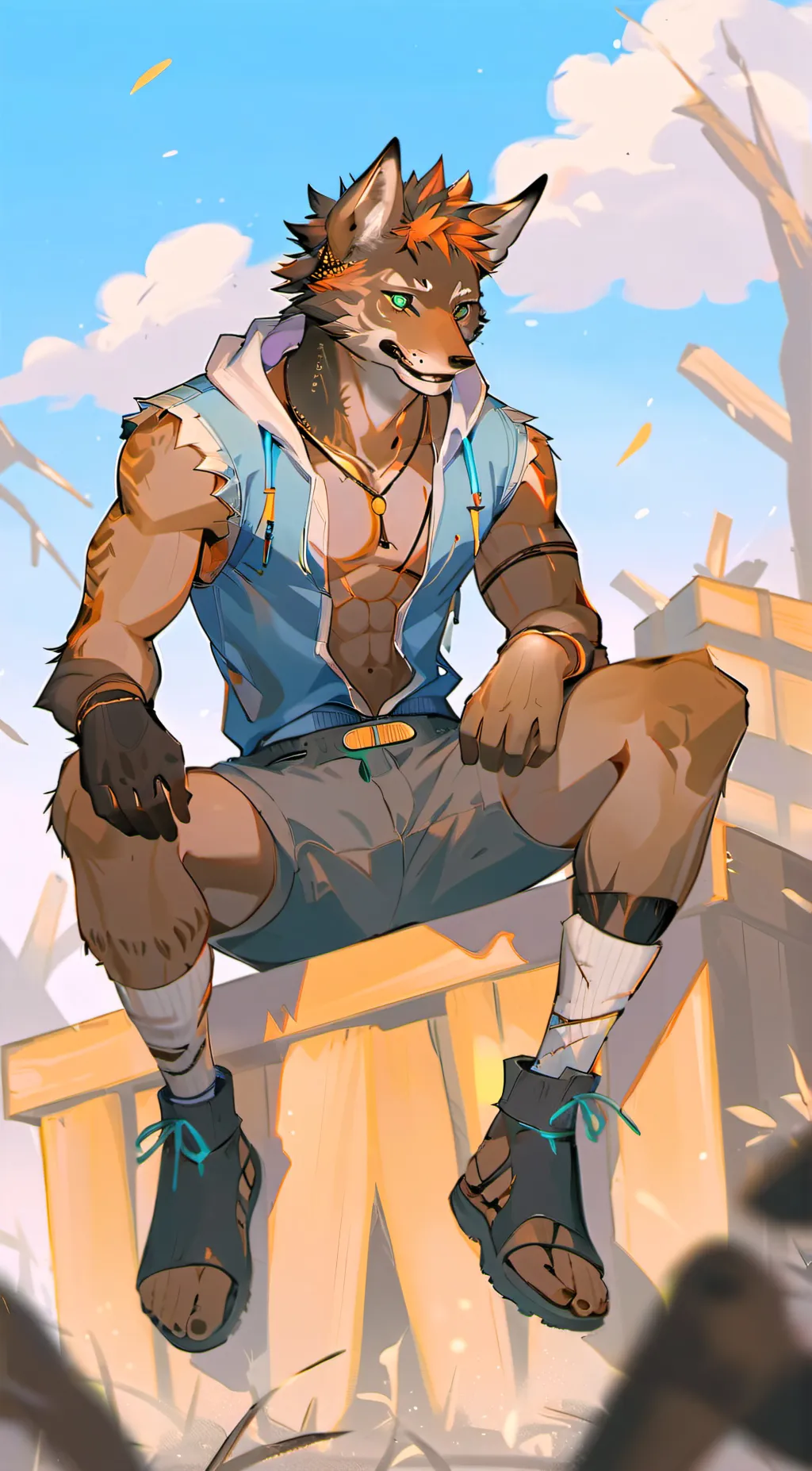 ai character: Calem  background