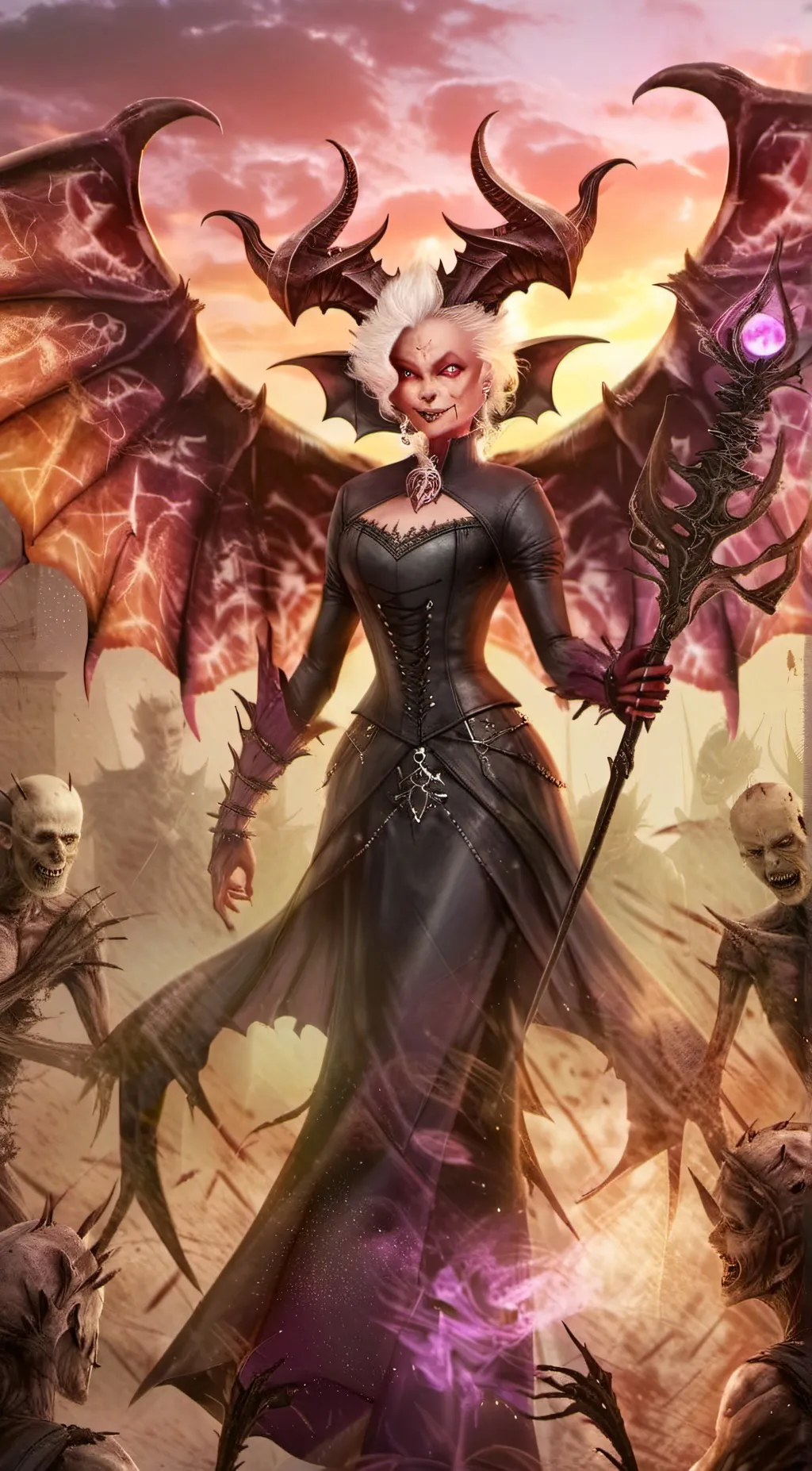 ai character: Demon Queen background