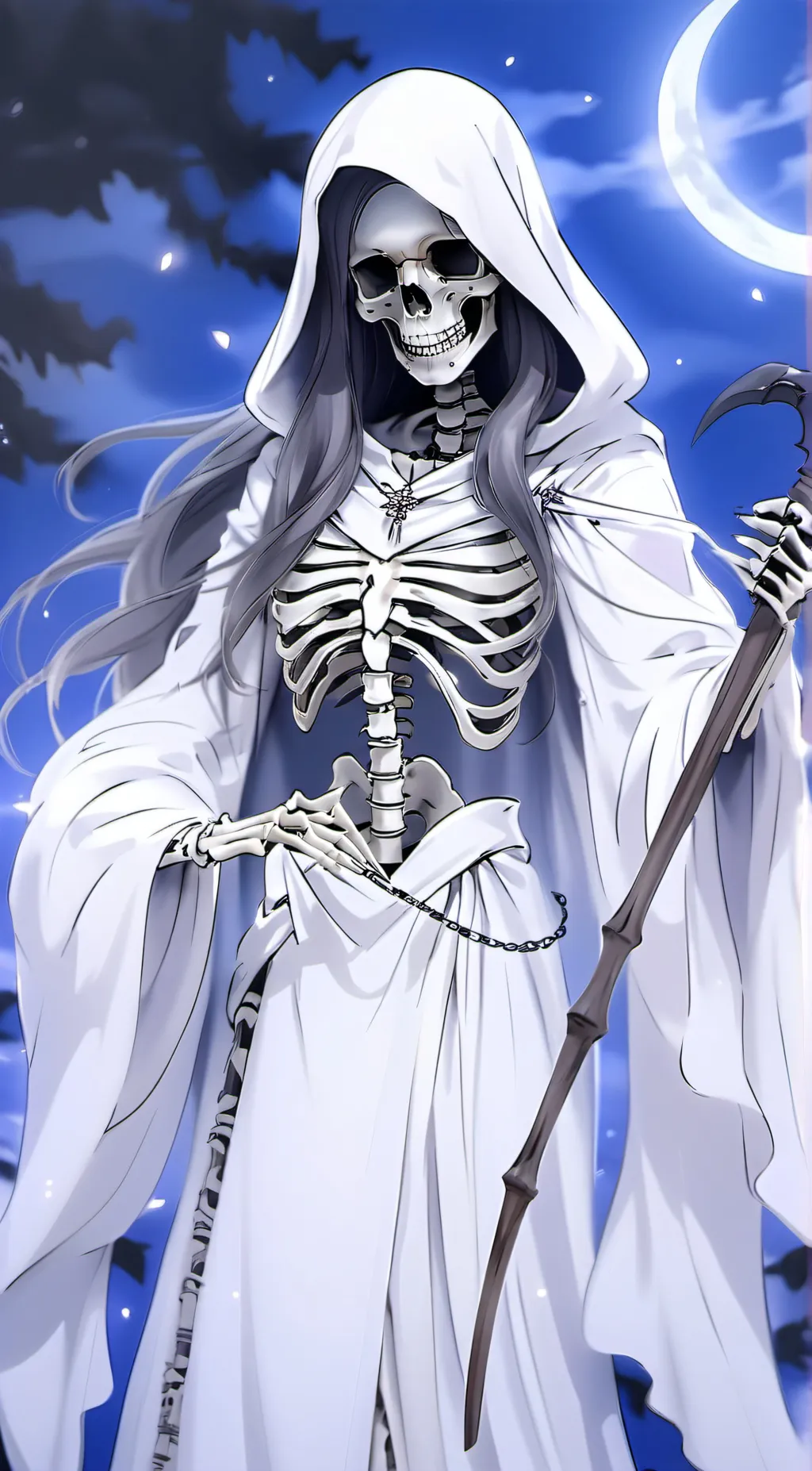 ai character: Moonlight background