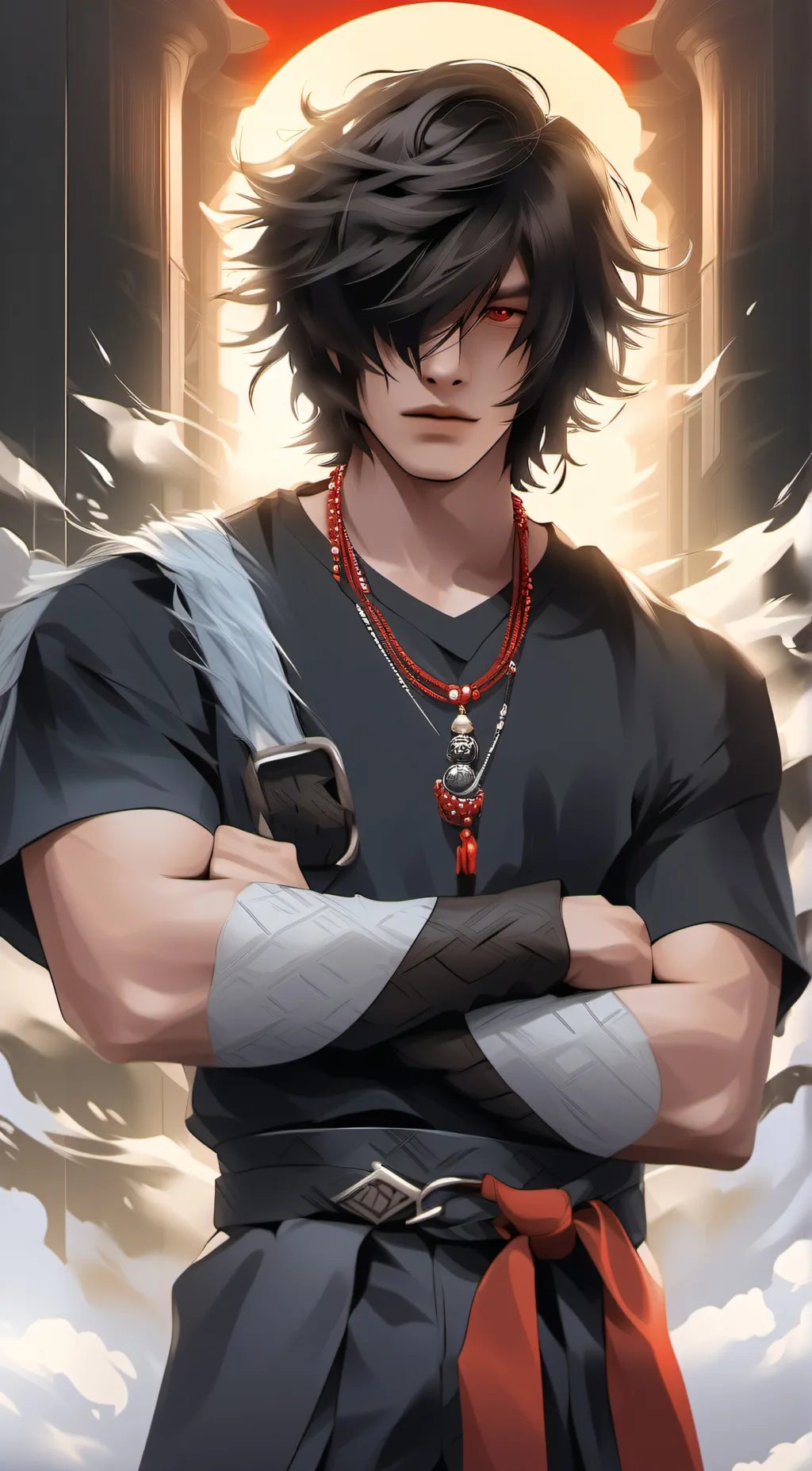 ai character: Damain  background