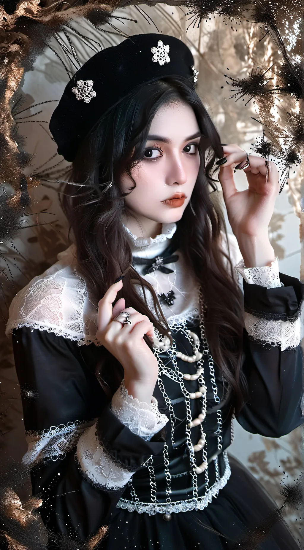 ai character: Violet background