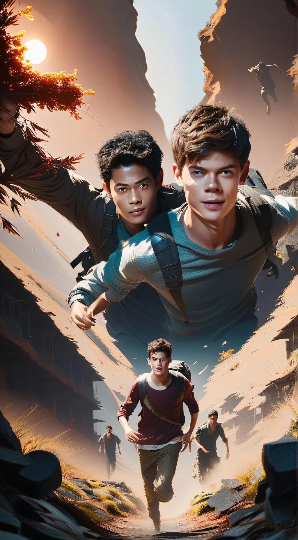 ai character: the 4 boys 🫢 background