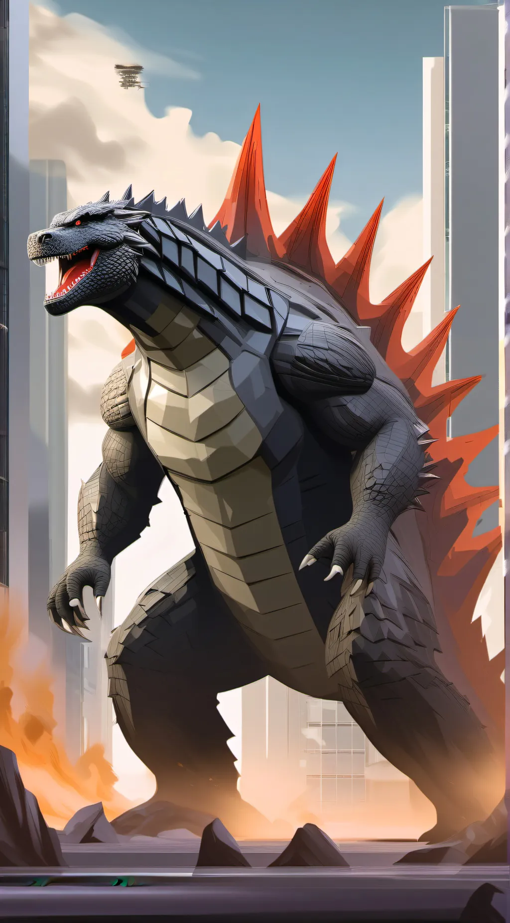 ai character: monsterverse background