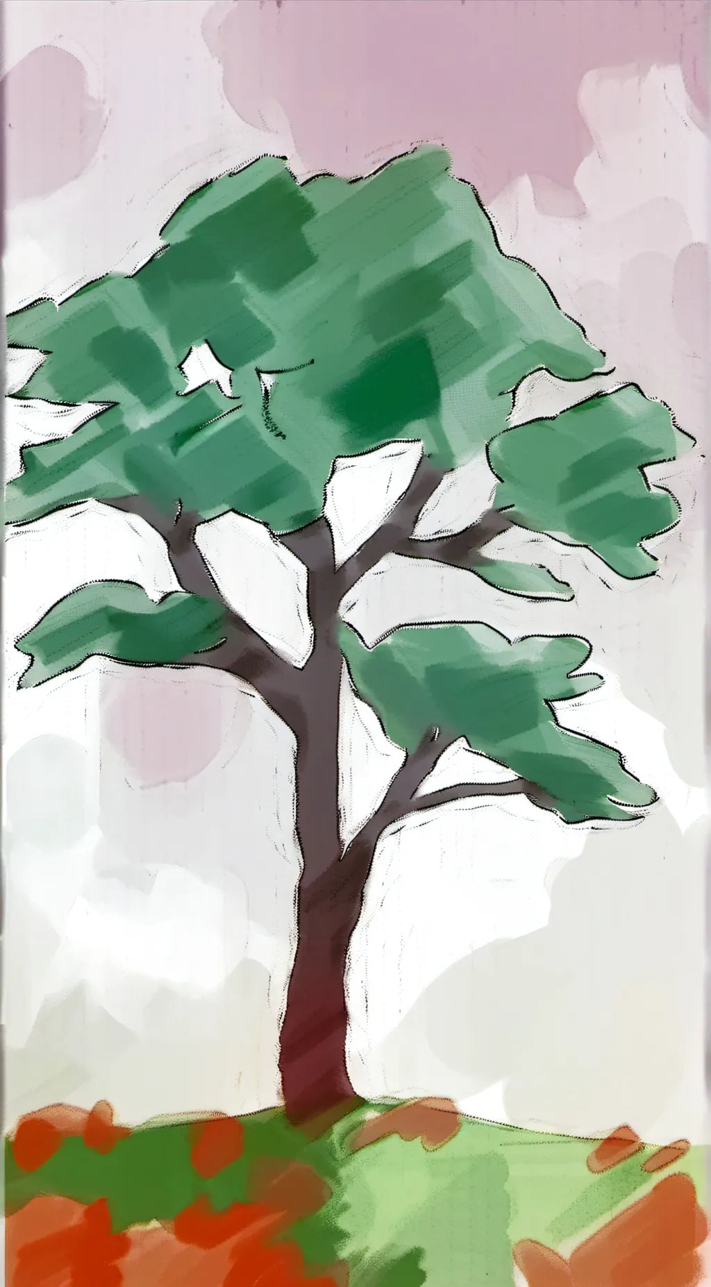 ai character: Tree bfb background