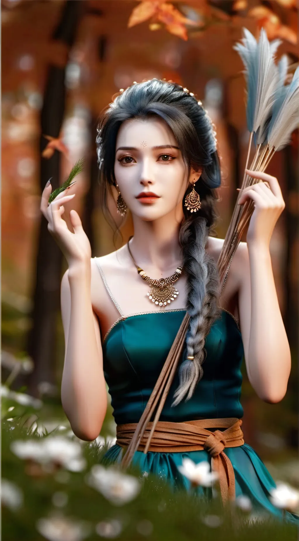 ai character: grass😻 background