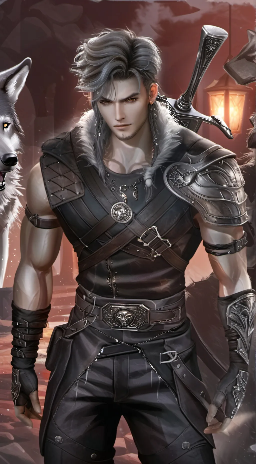 ai character: Lykos Arcus Fulgur background