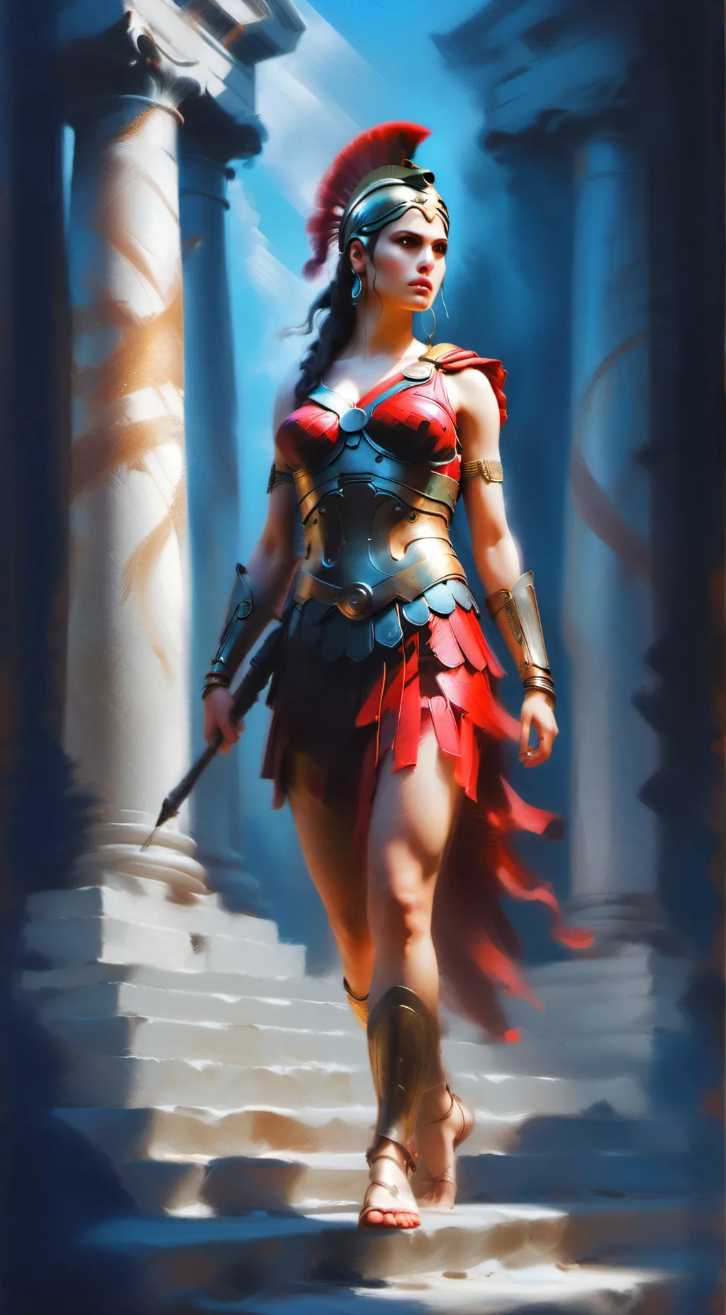 ai character: athena  background