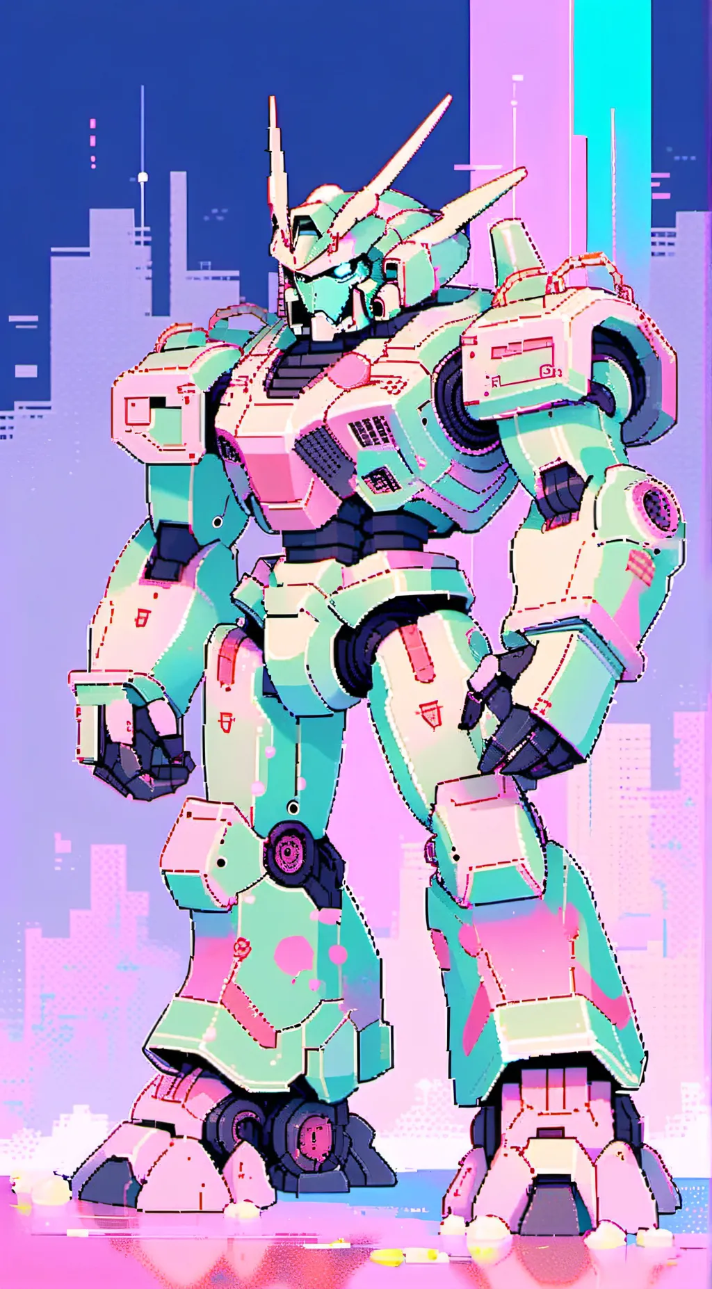 ai character: MEGA ROBOT background