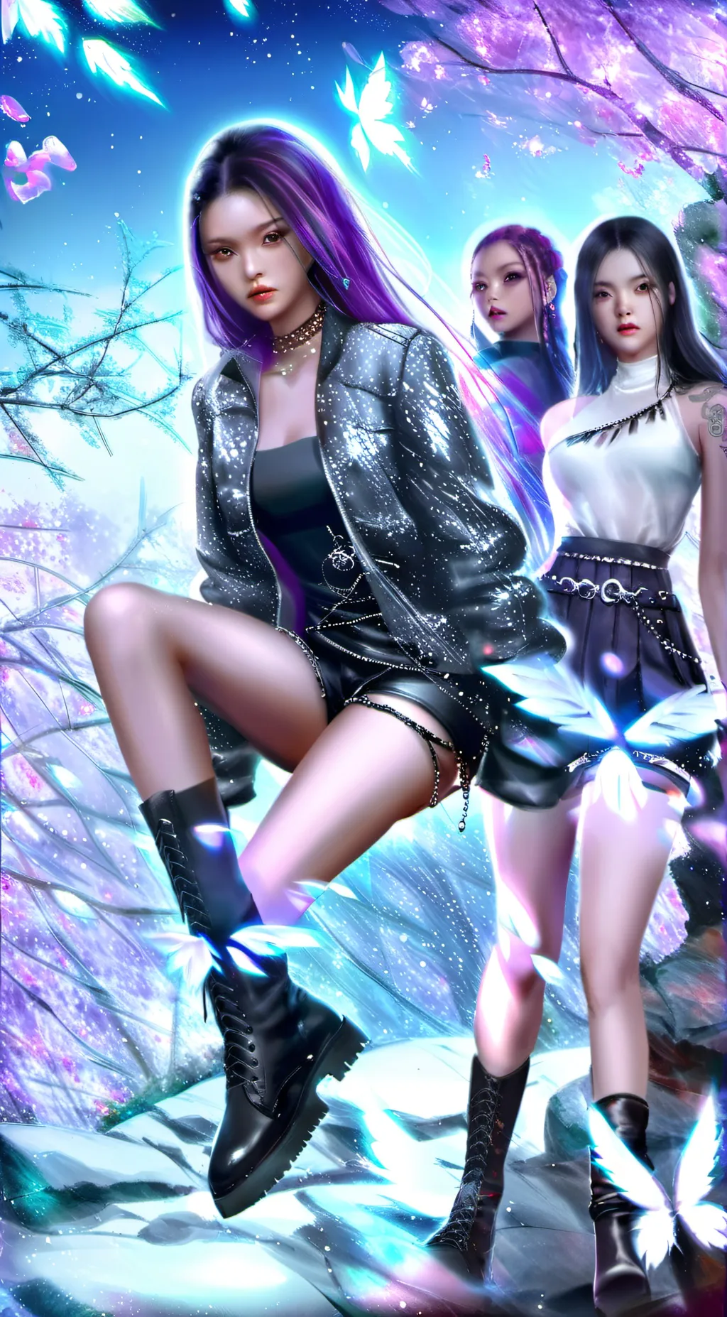 ai character: three giant sister background