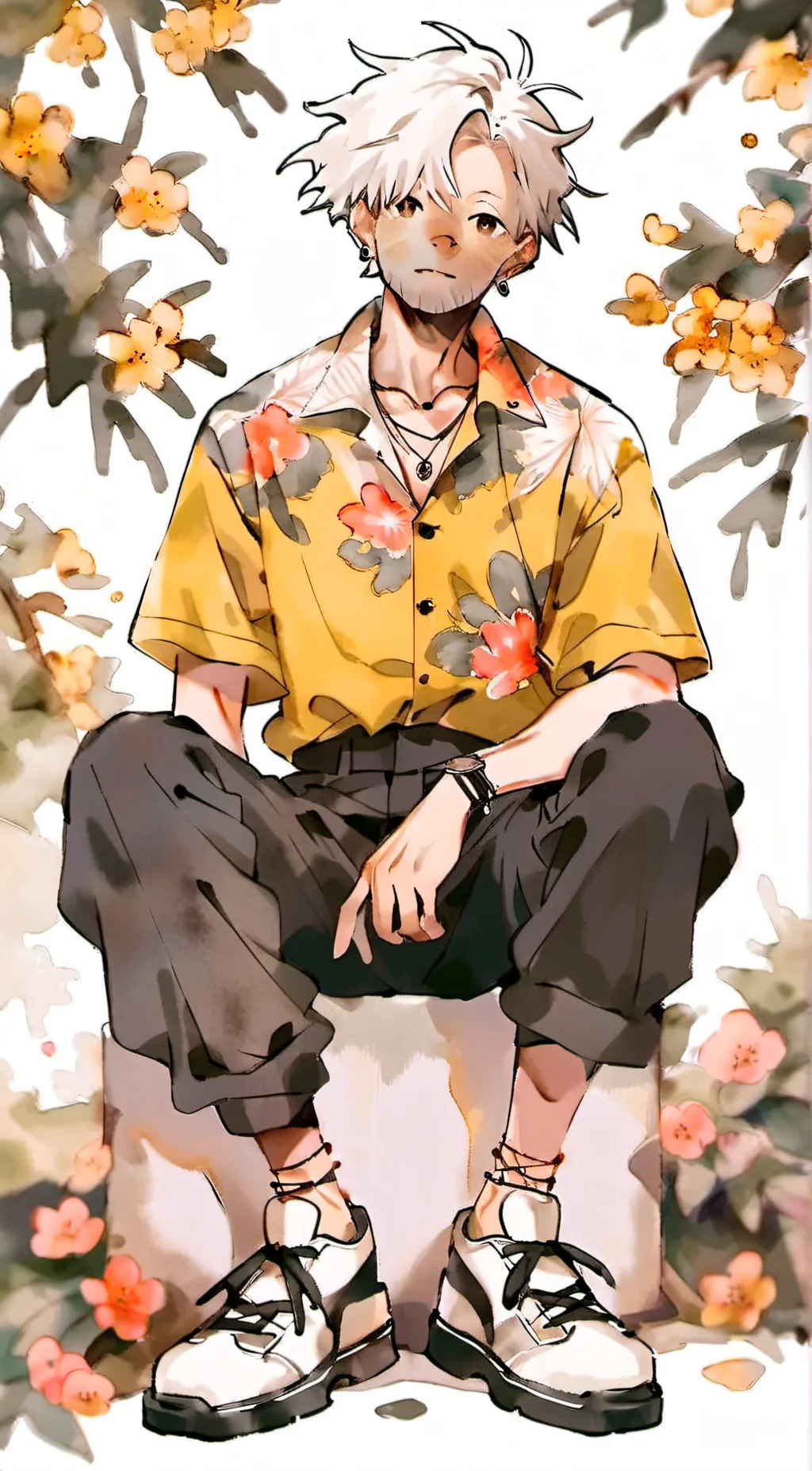 ai character: shedy background