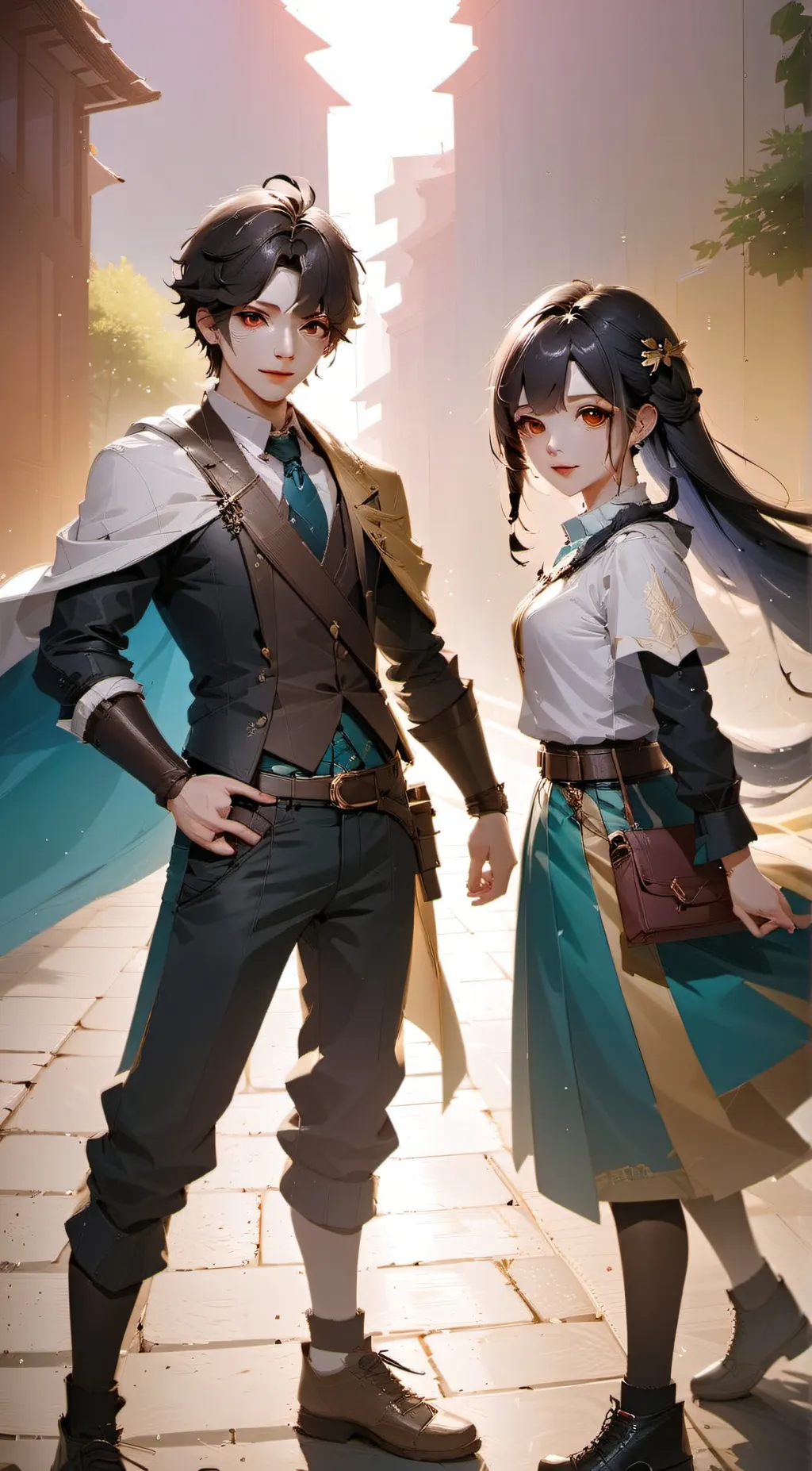 ai character: Austin and Taylor background