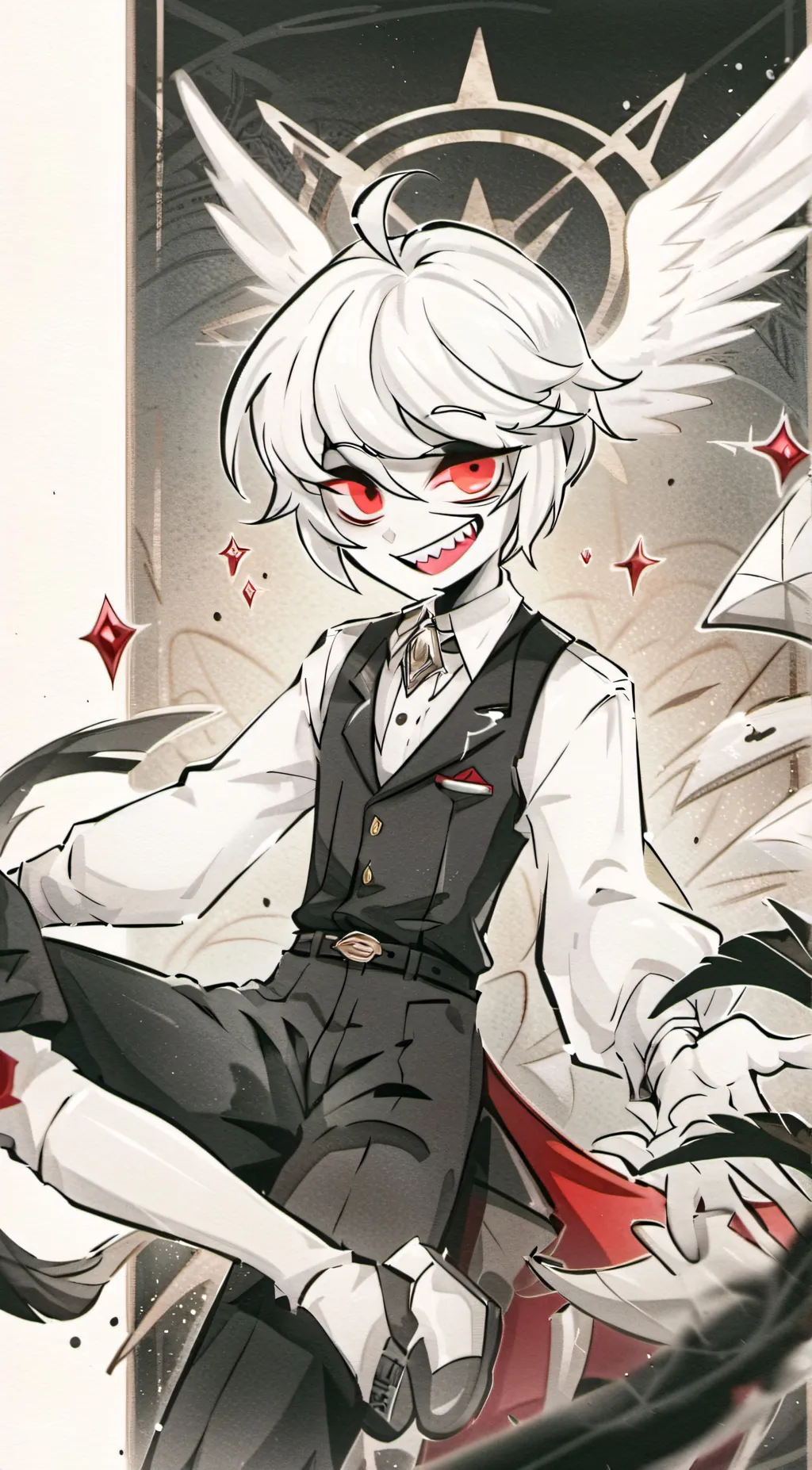 ai character: Angel dust lollol background