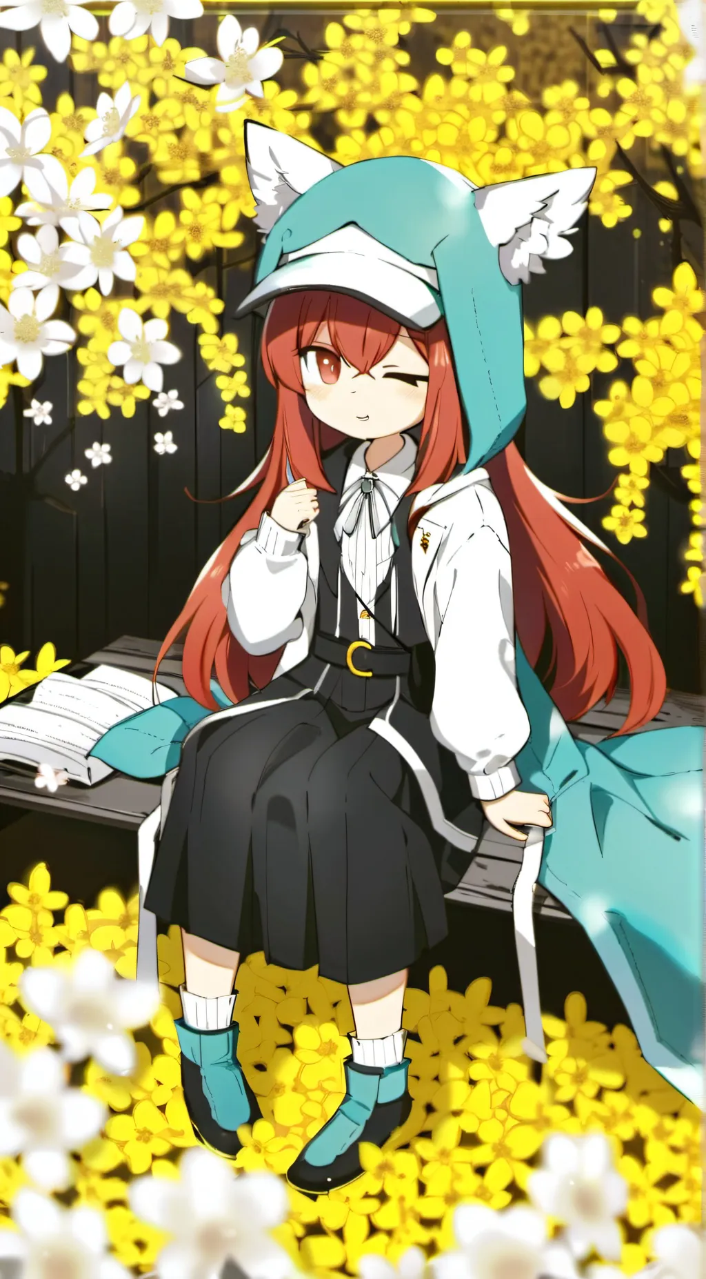 ai character: sad girl background