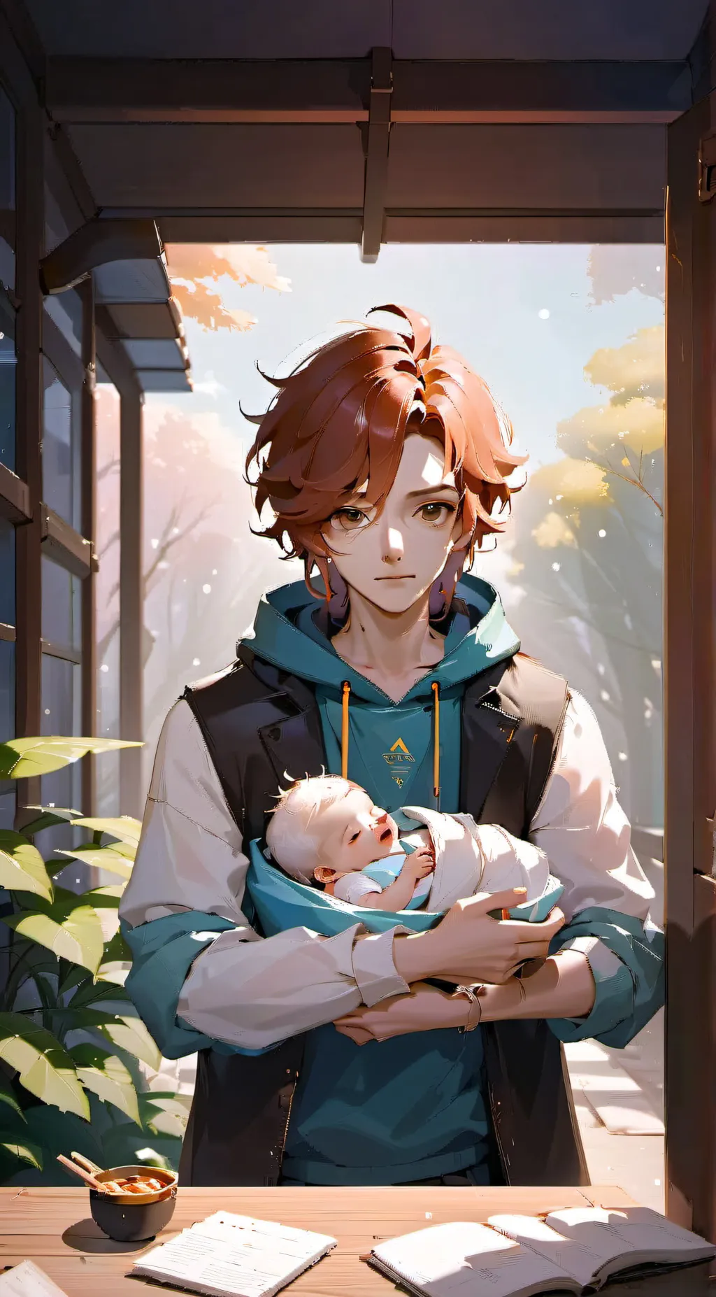 ai character: red background