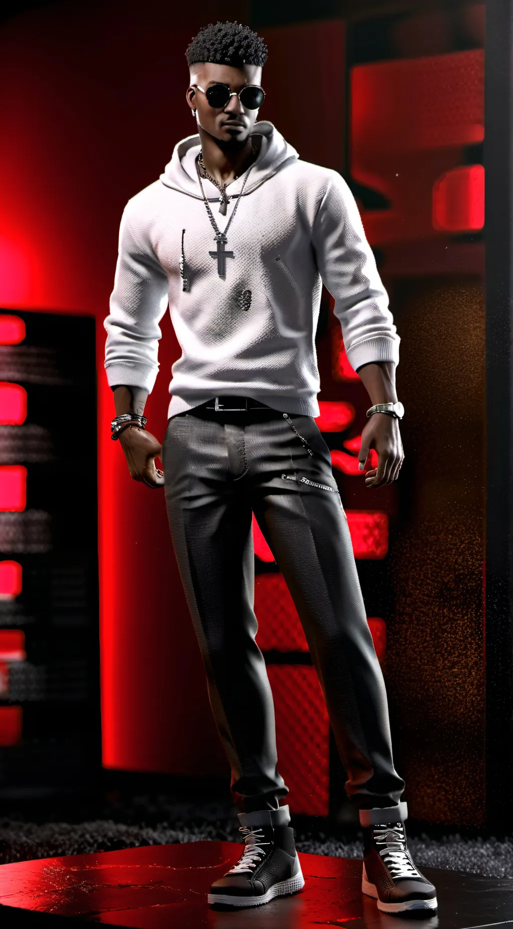 ai character: Tray background