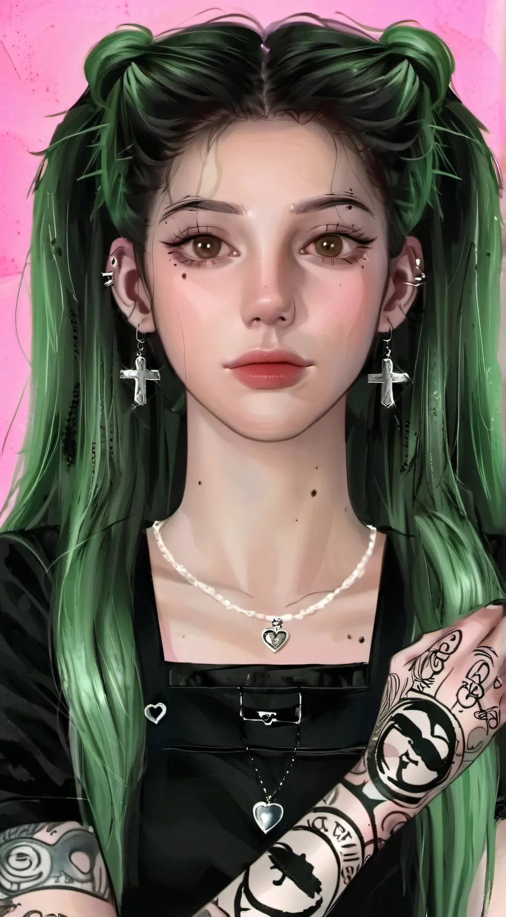 ai character: Greenie background