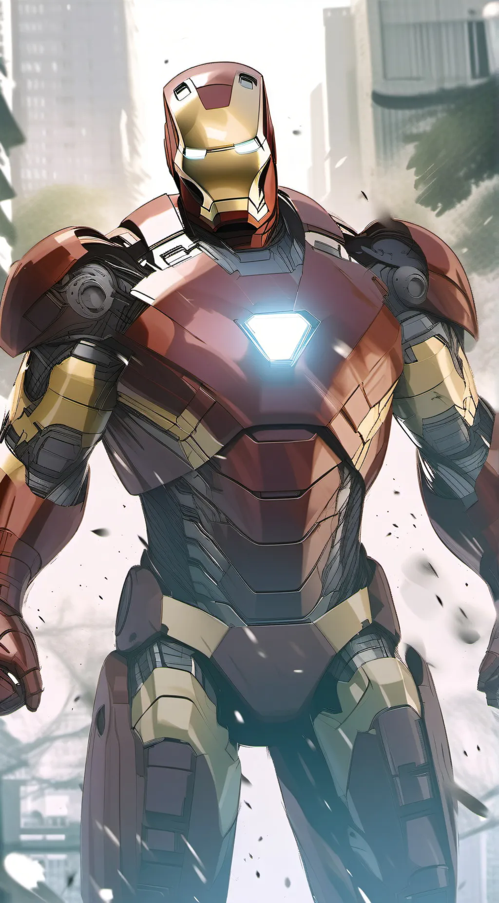ai character: iron man parts background