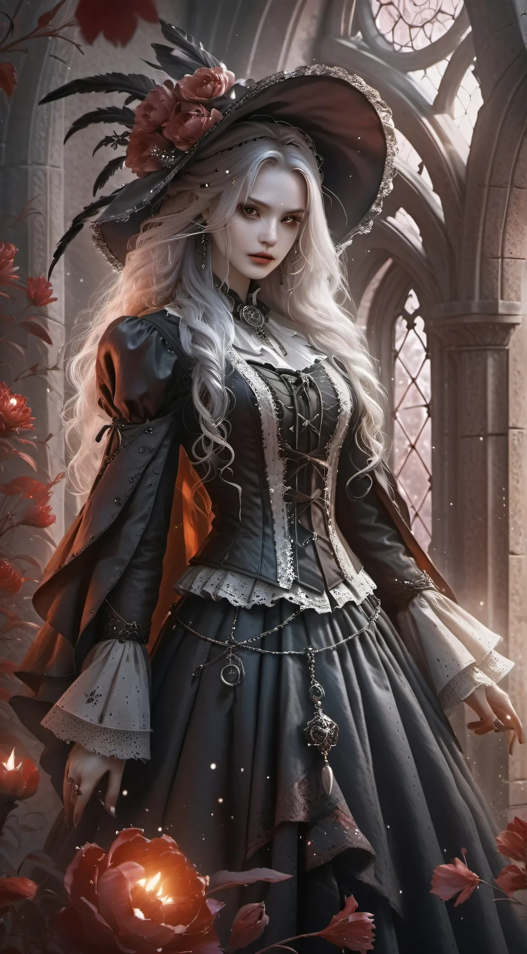 ai character: Gʜᴏsᴛ Qᴜᴇᴇɴ background