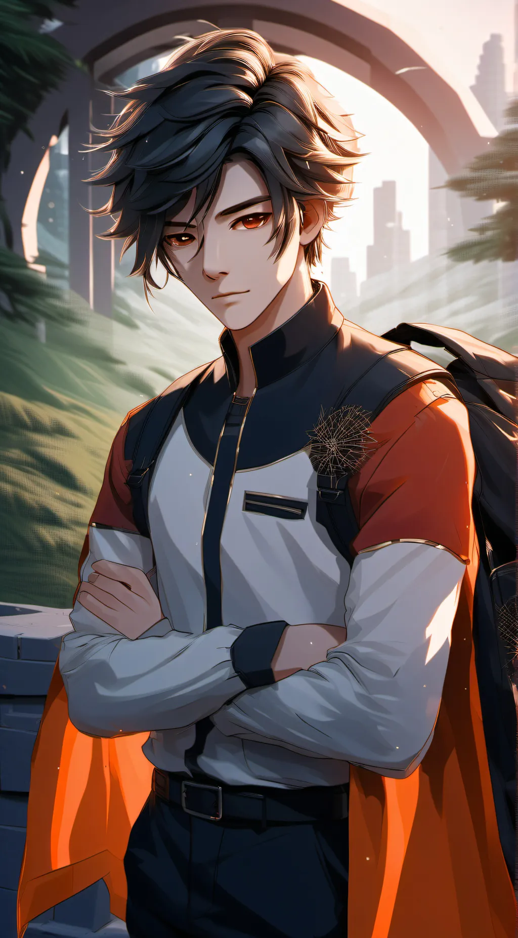 ai character: Ash background