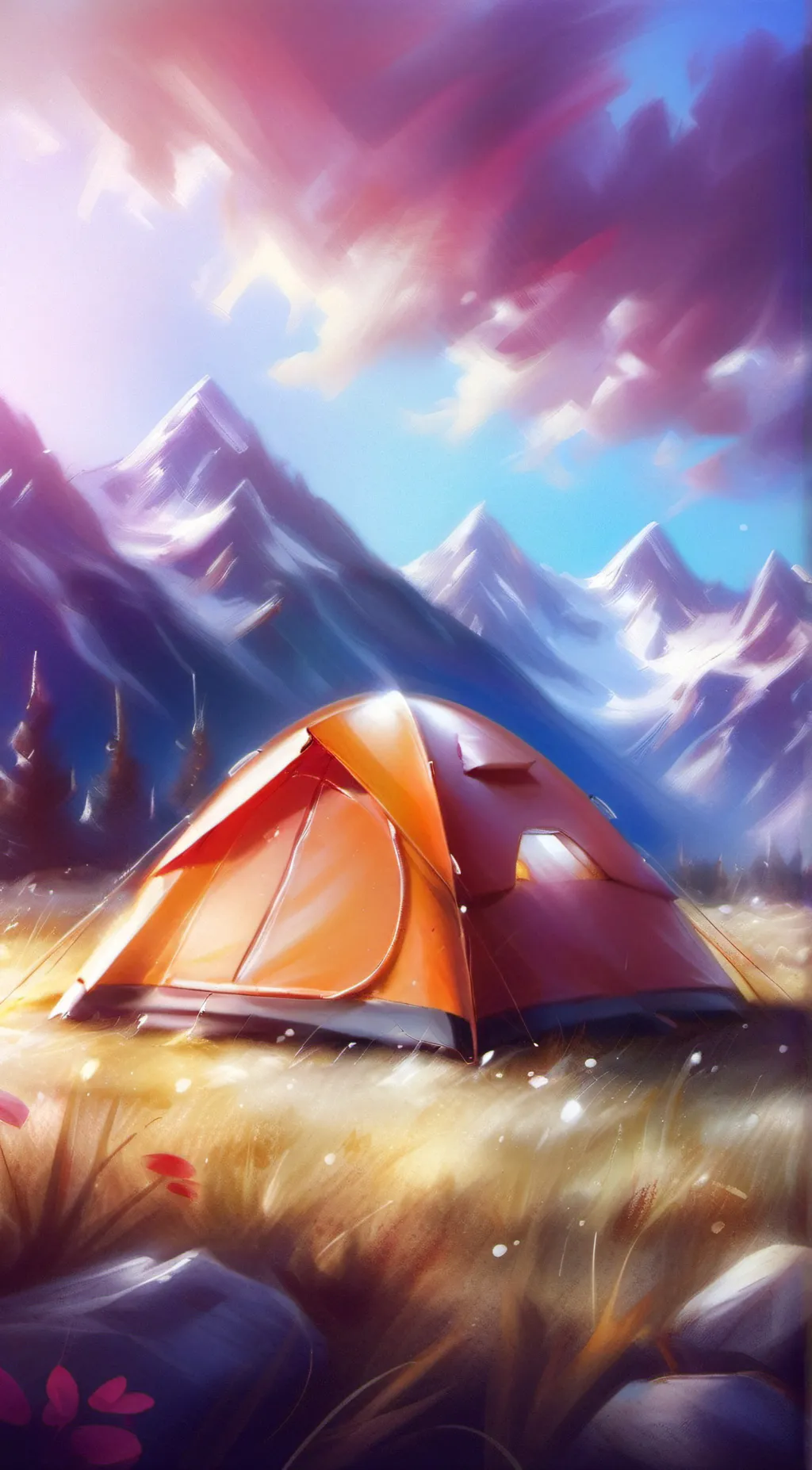 ai character: HH Camping background