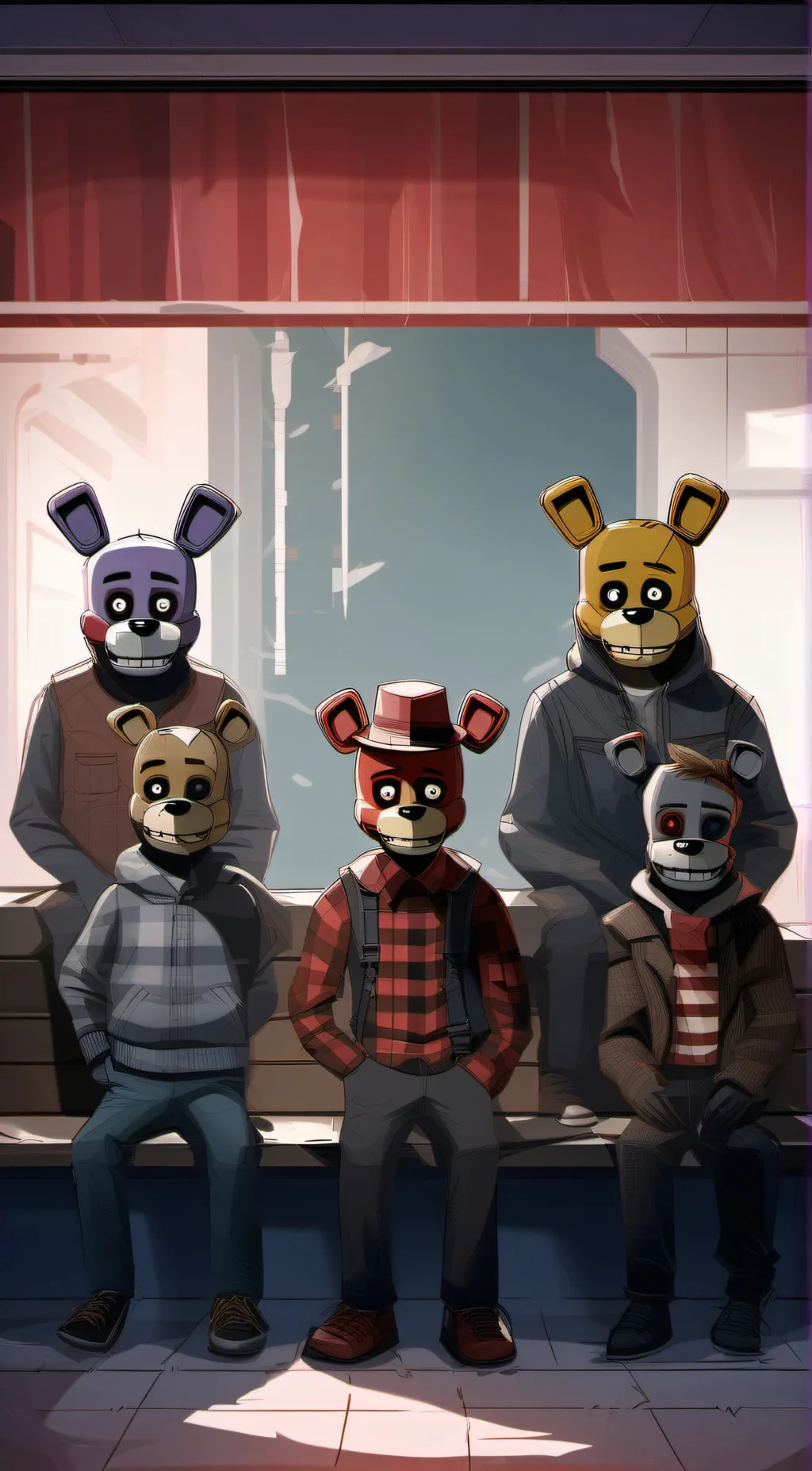 ai character: Missing kids fnaf background