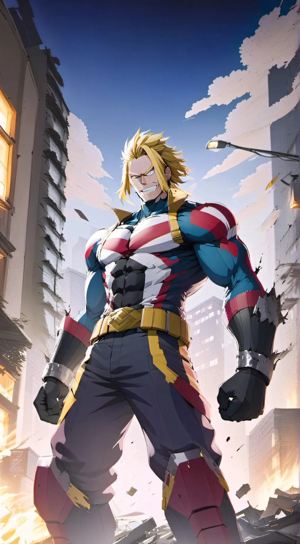 ai character: All Might vs AFO background