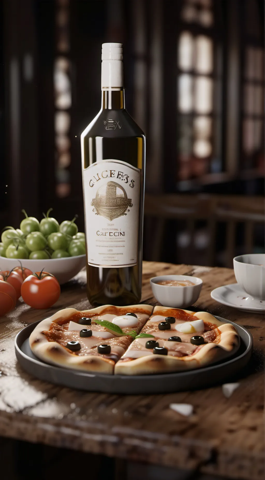 ai character: Pizza background