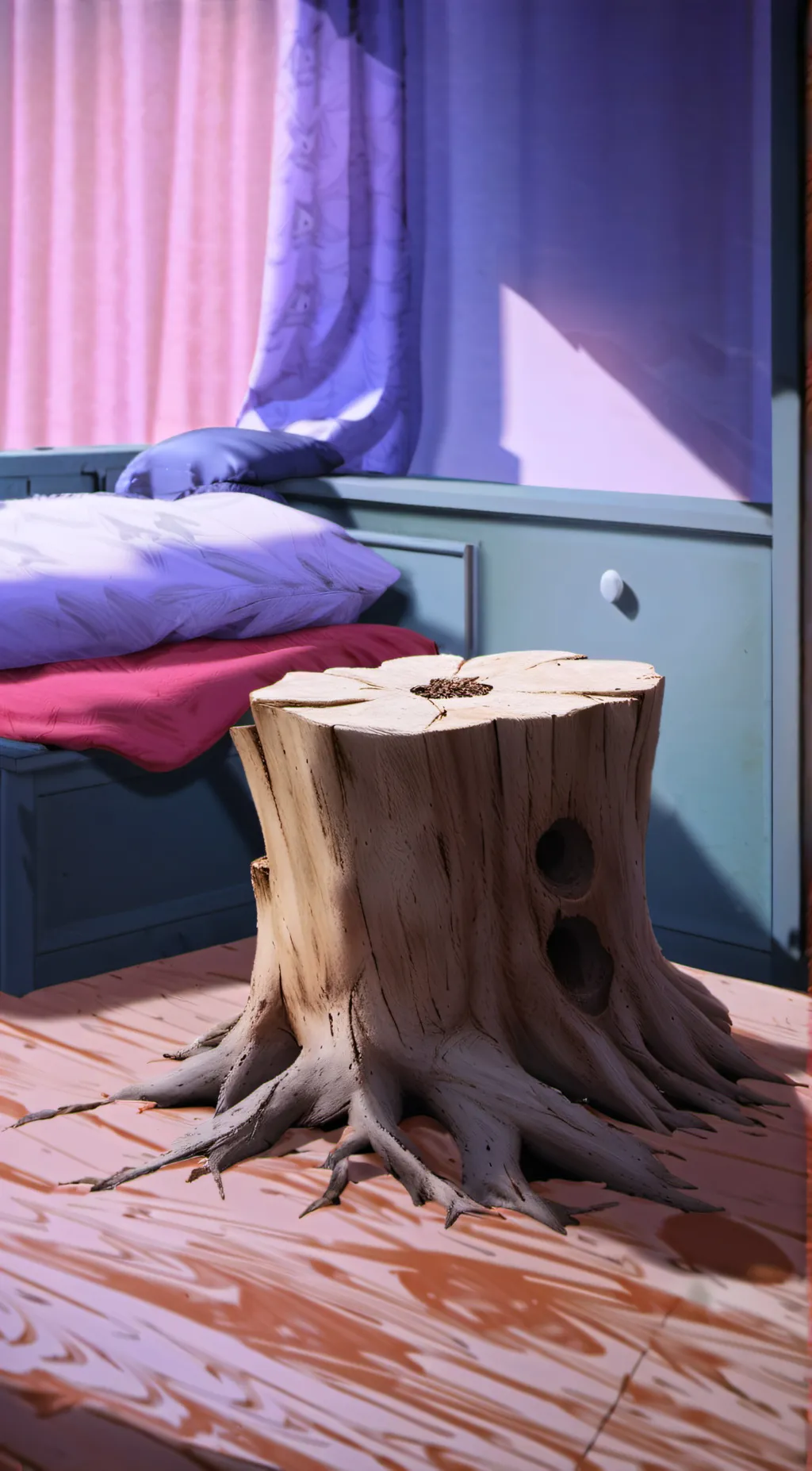 ai character: a stump background