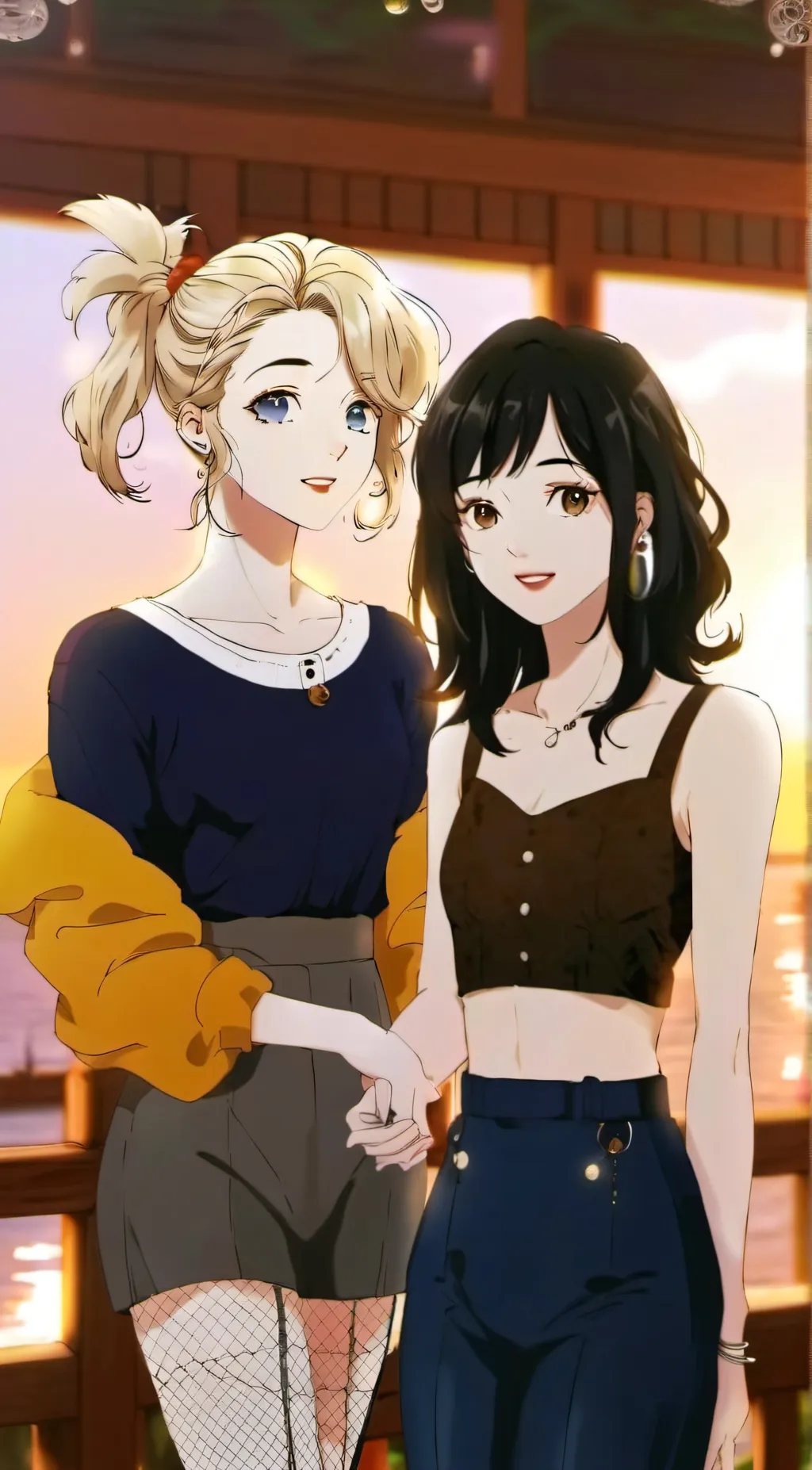 ai character: Emily And Lindsey  background