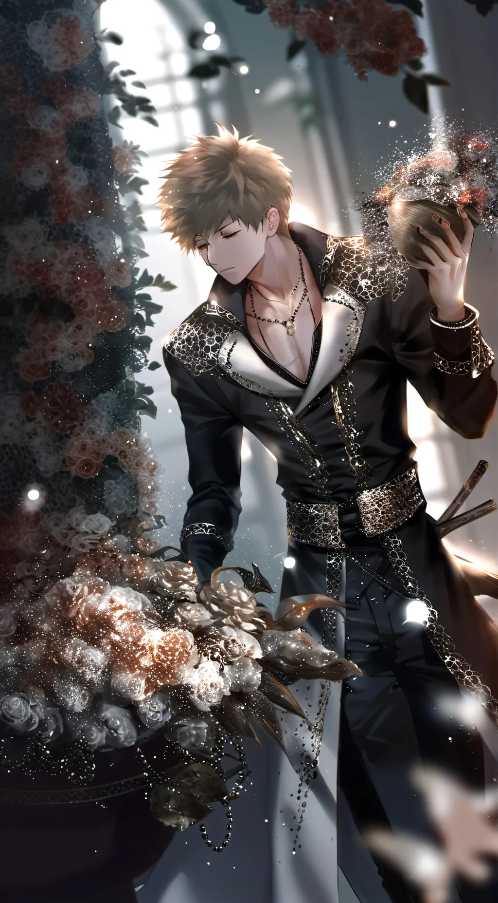 ai character: bakugo and deku background