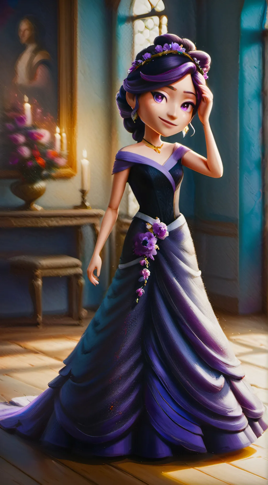 Talkie AI - Chat with purple girl 