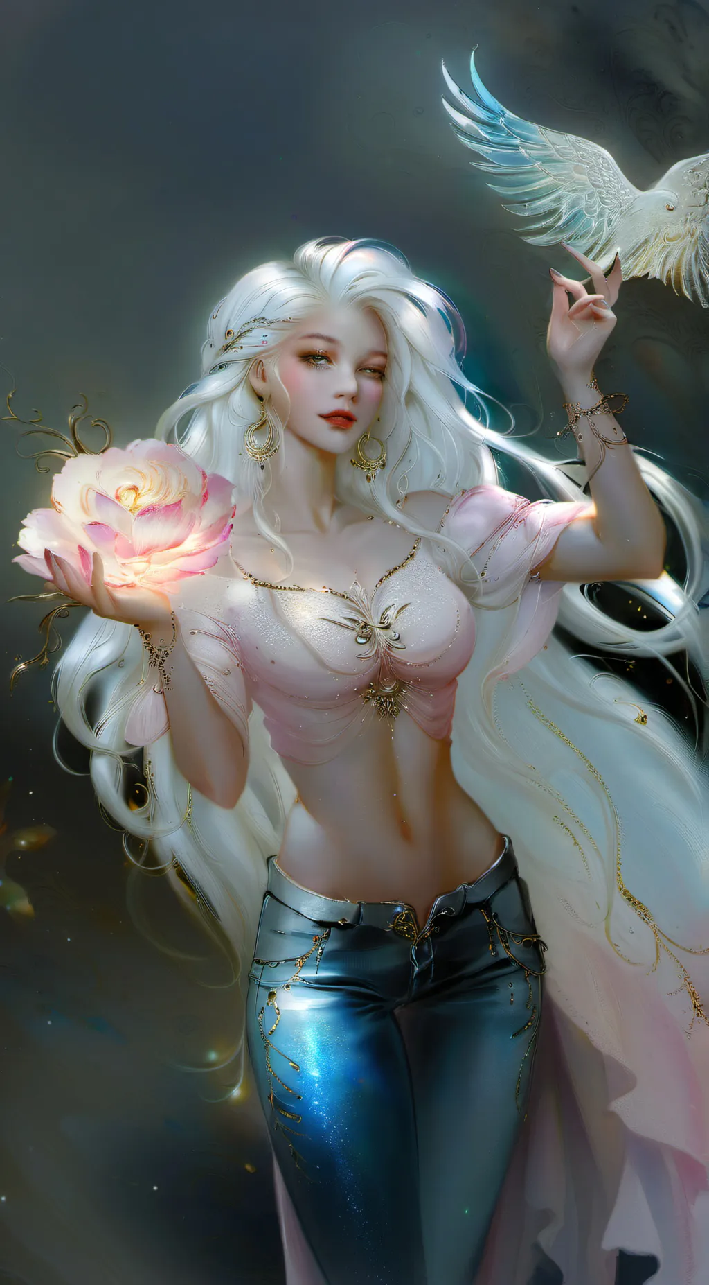 ai character: Ivory background