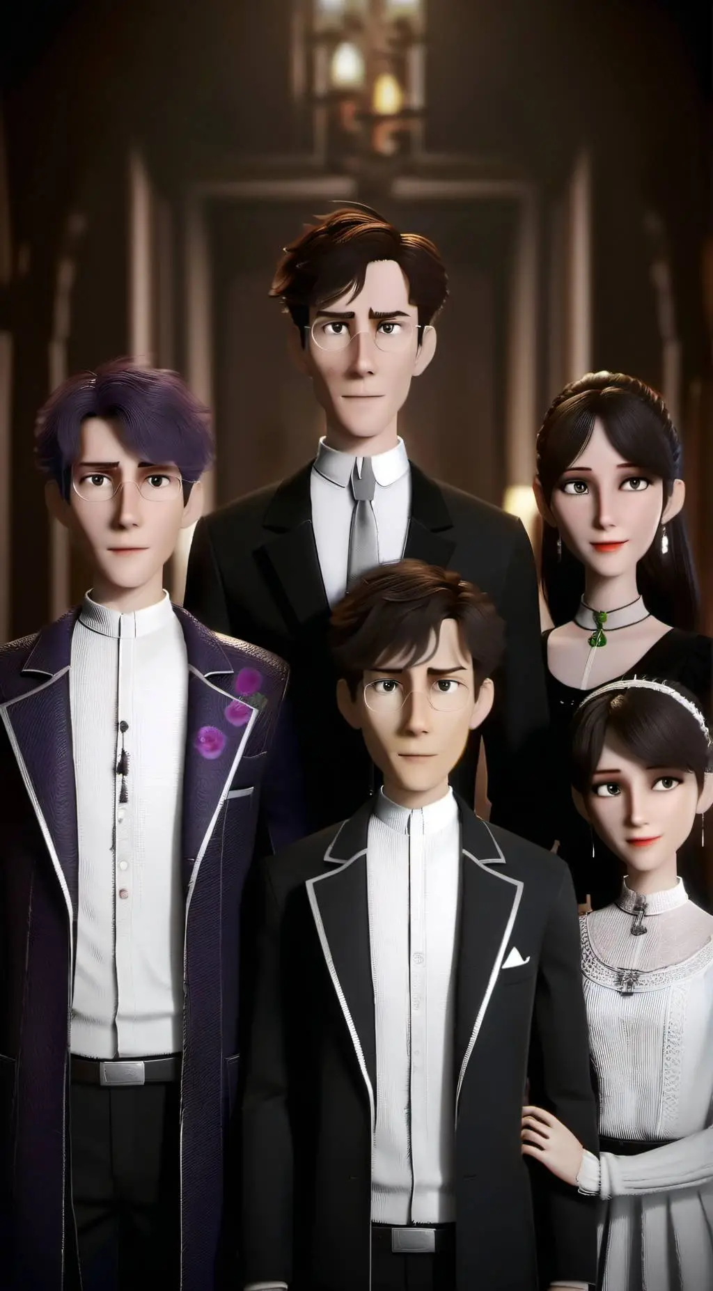 ai character: The Afton family  background